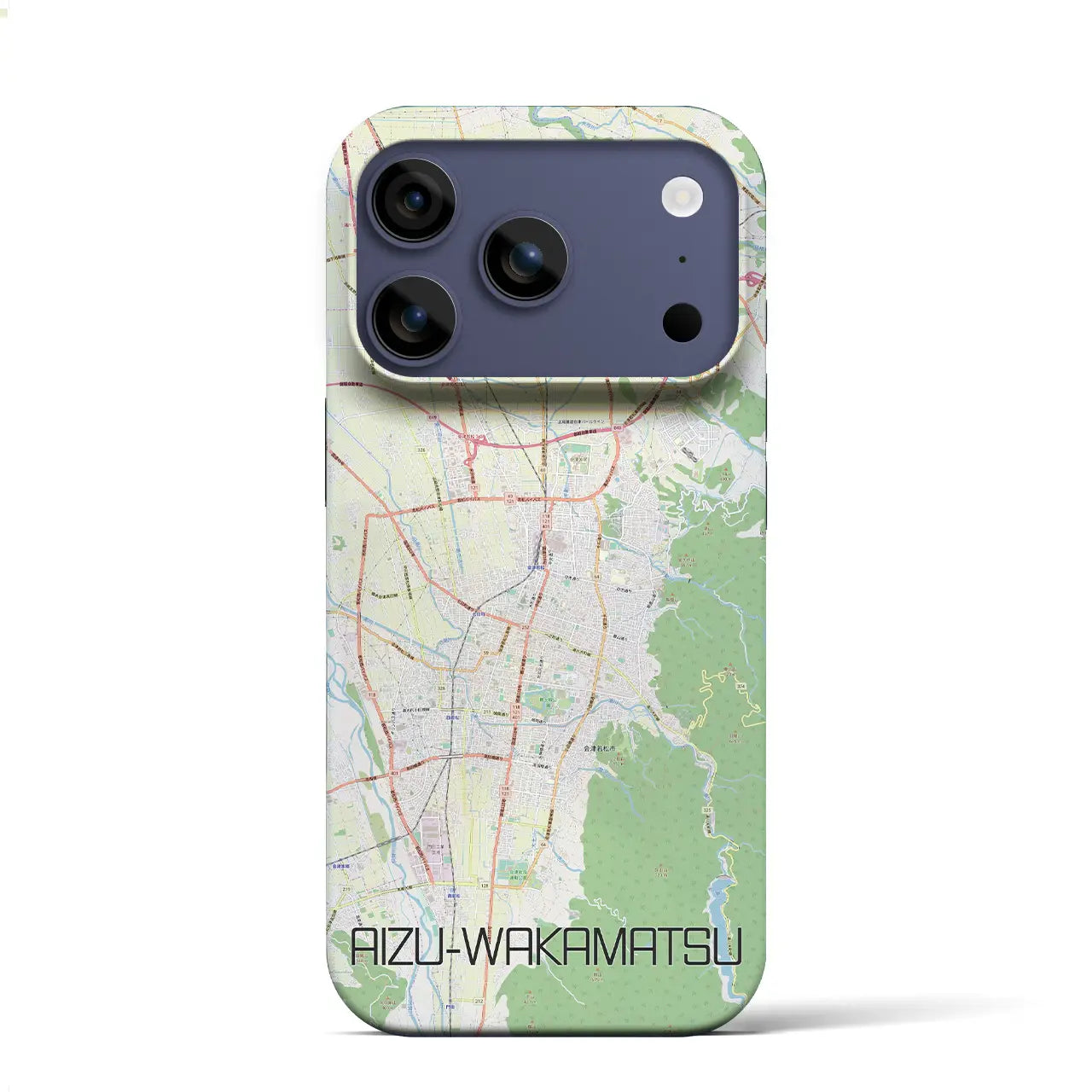 【会津若松(福島県)】地図柄iPhoneケース(バックカバータイプ)