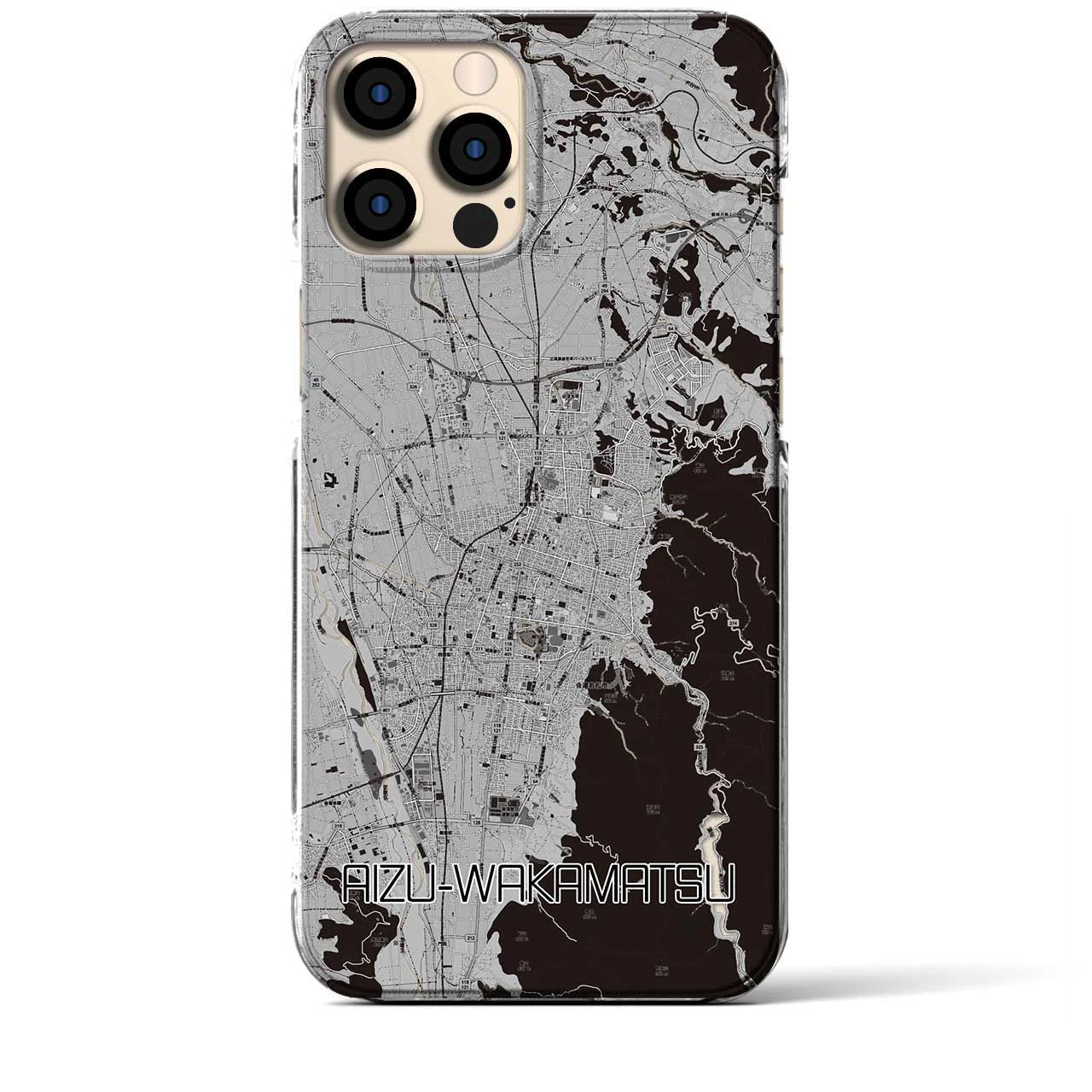 【会津若松(福島県)】地図柄iPhoneケース(クリアタイプ)