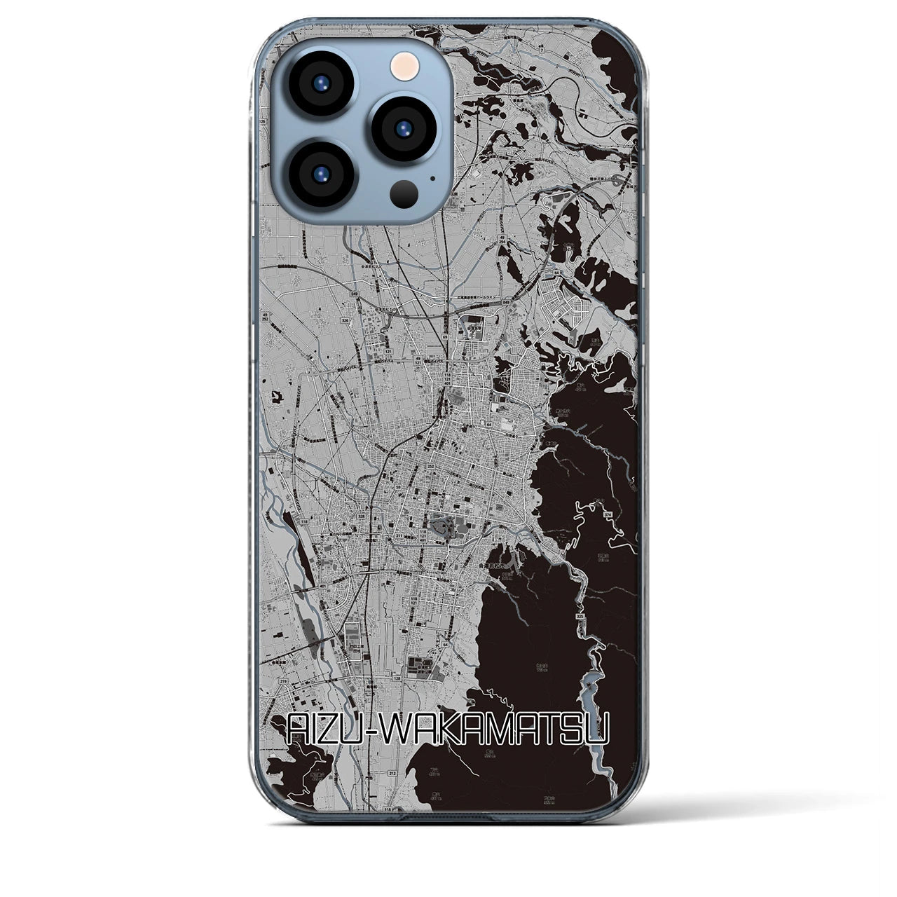 【会津若松(福島県)】地図柄iPhoneケース(クリアタイプ)