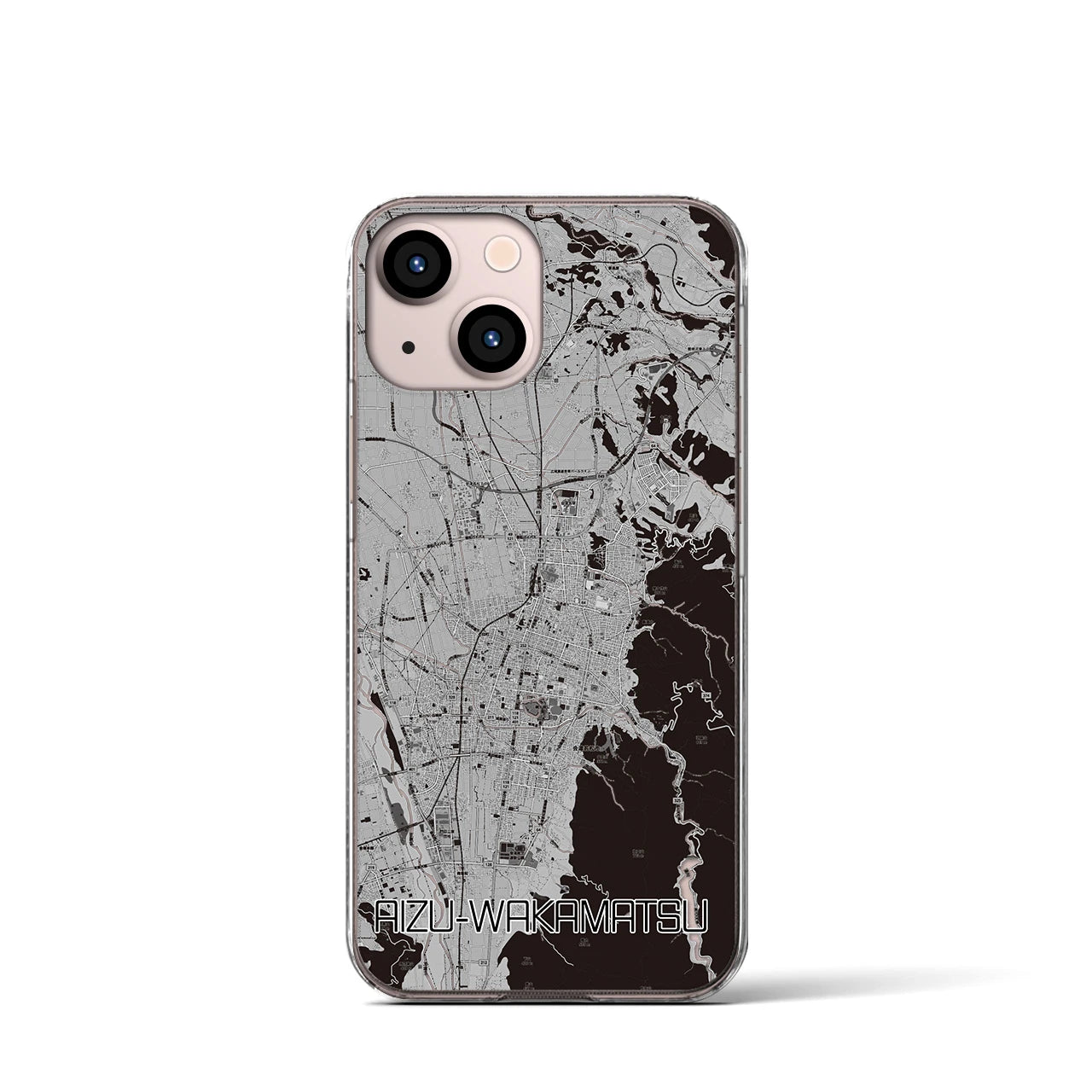 【会津若松(福島県)】地図柄iPhoneケース(クリアタイプ)