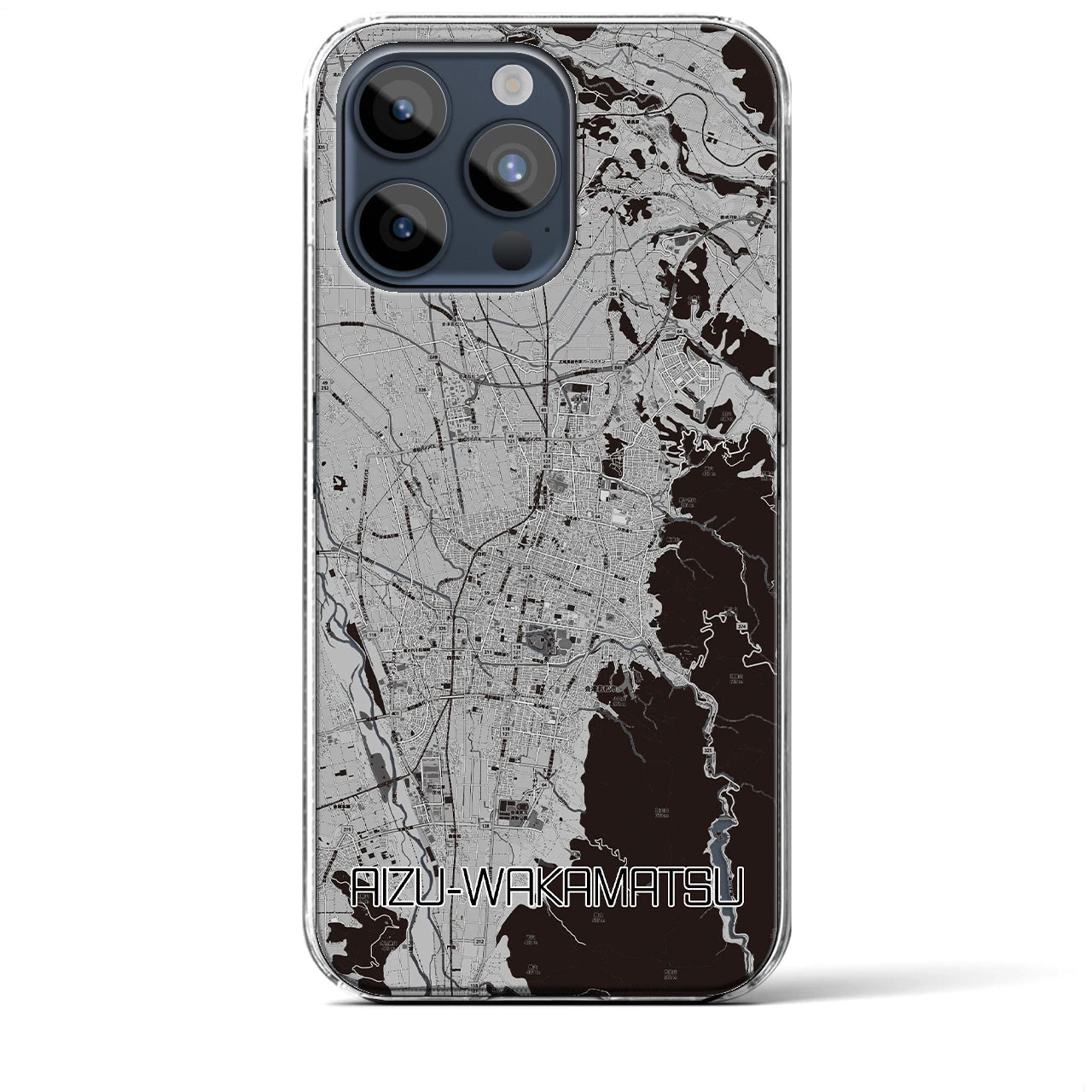 【会津若松(福島県)】地図柄iPhoneケース(クリアタイプ)