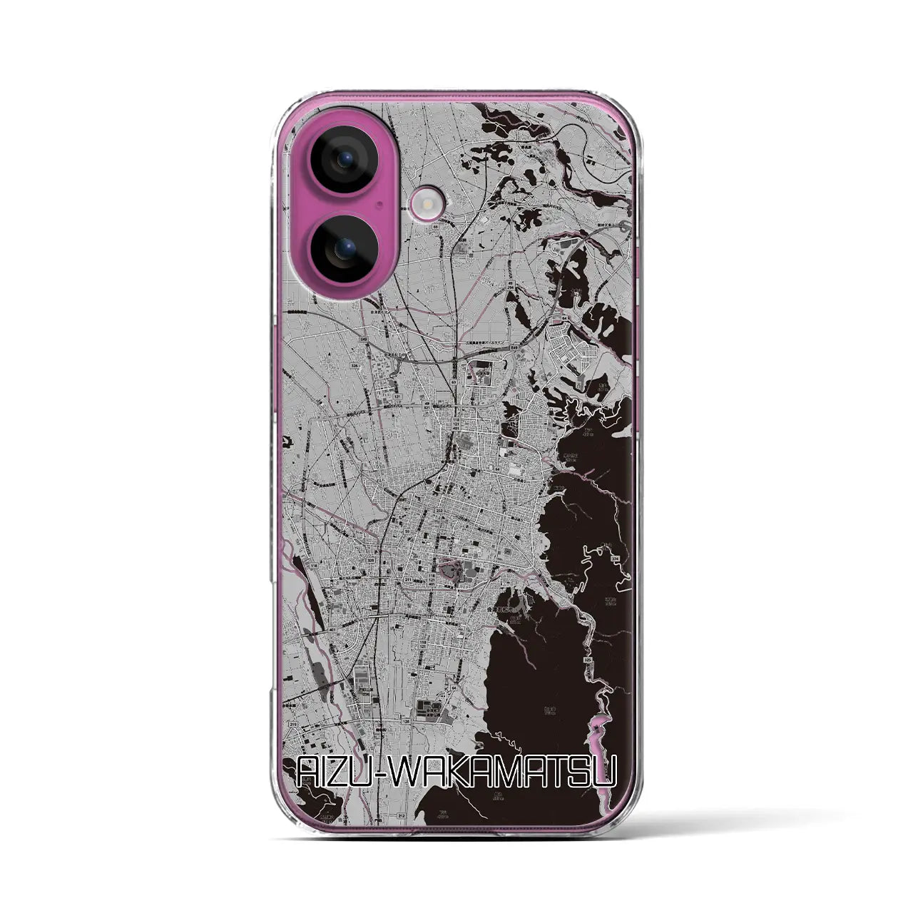 【会津若松(福島県)】地図柄iPhoneケース(クリアタイプ)