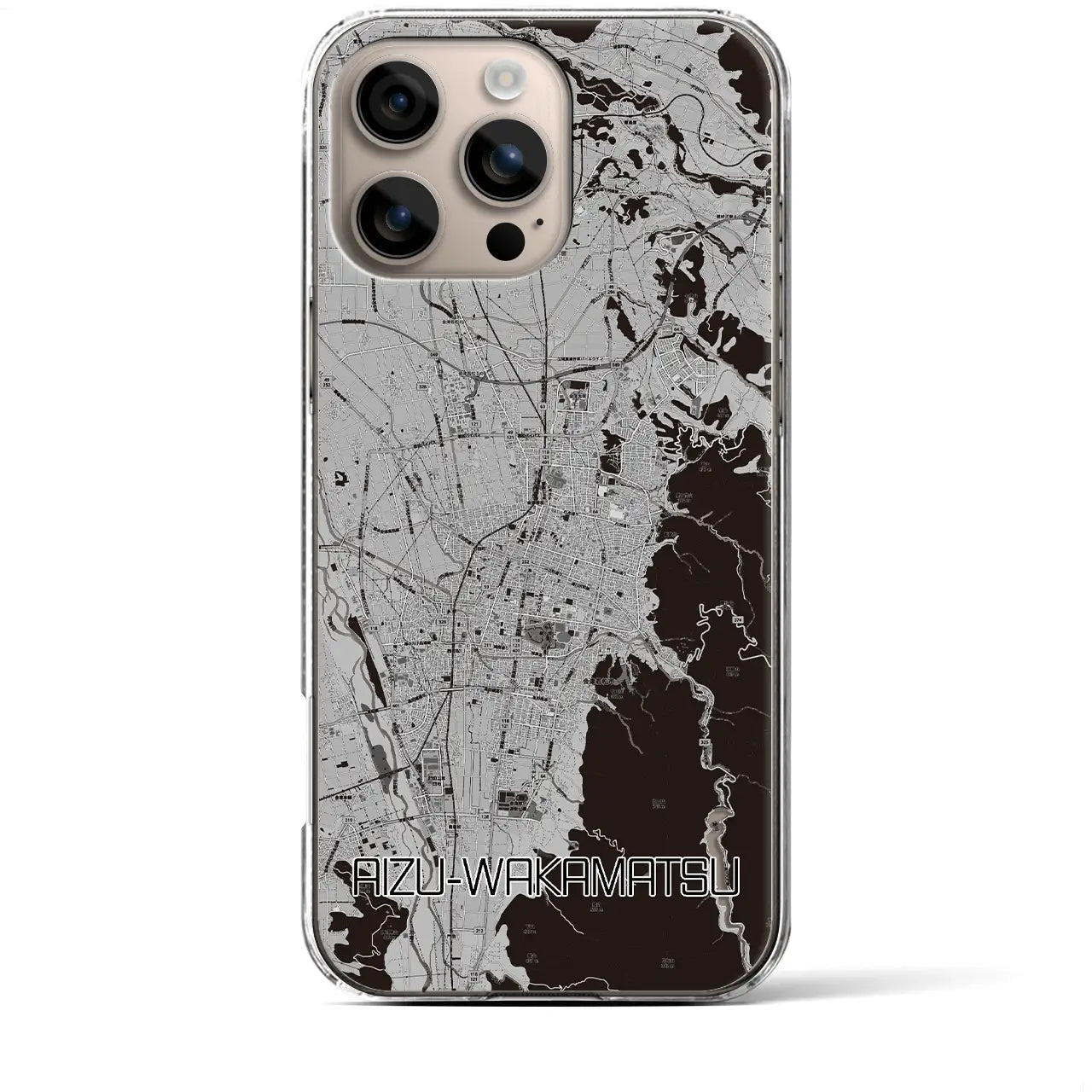 【会津若松(福島県)】地図柄iPhoneケース(クリアタイプ)