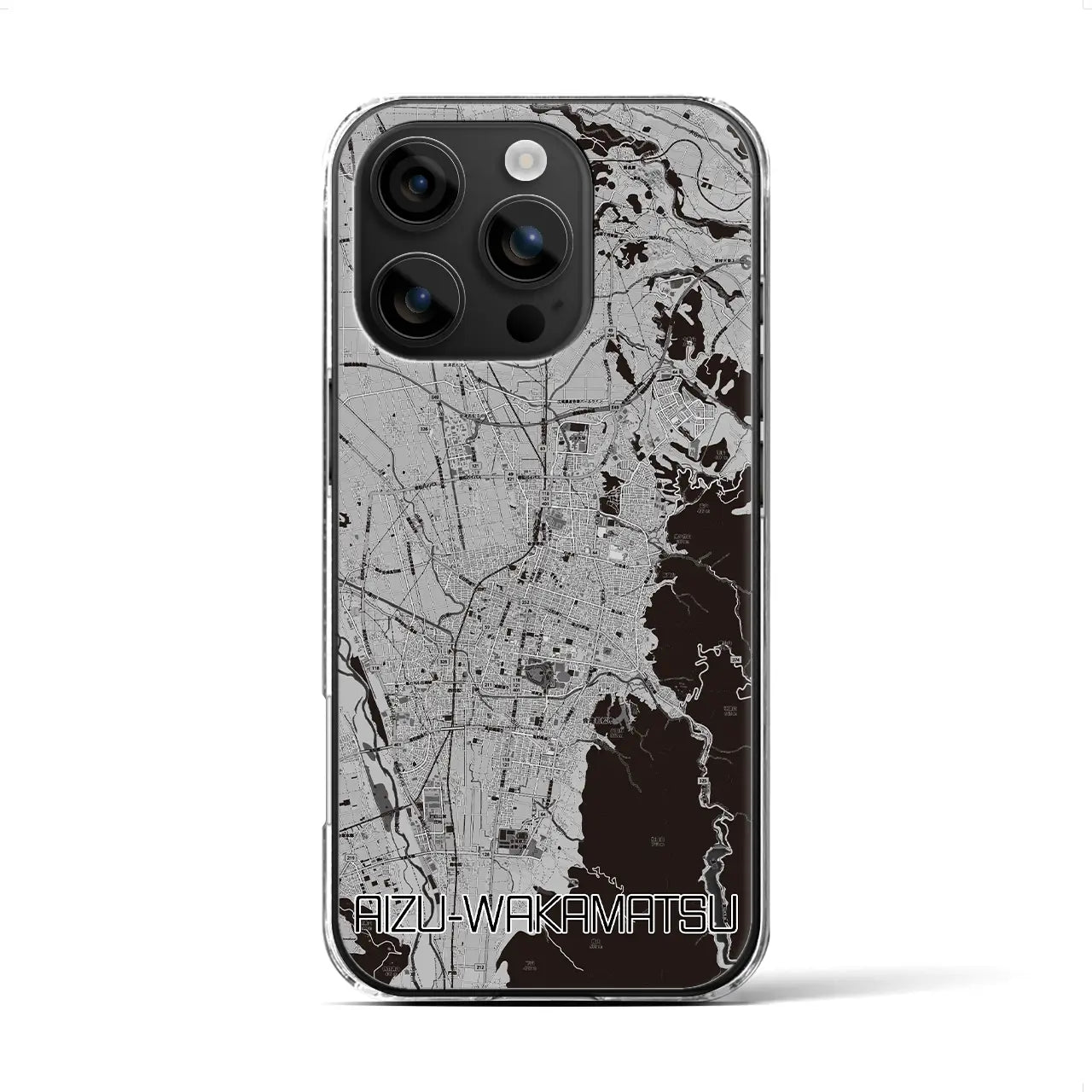 【会津若松(福島県)】地図柄iPhoneケース(クリアタイプ)