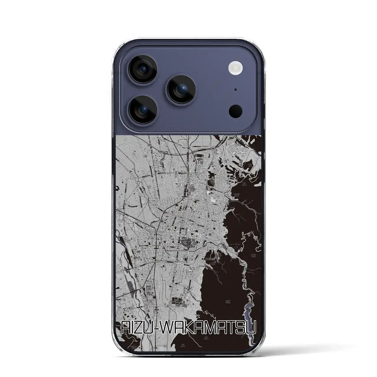 【会津若松(福島県)】地図柄iPhoneケース(クリアタイプ)