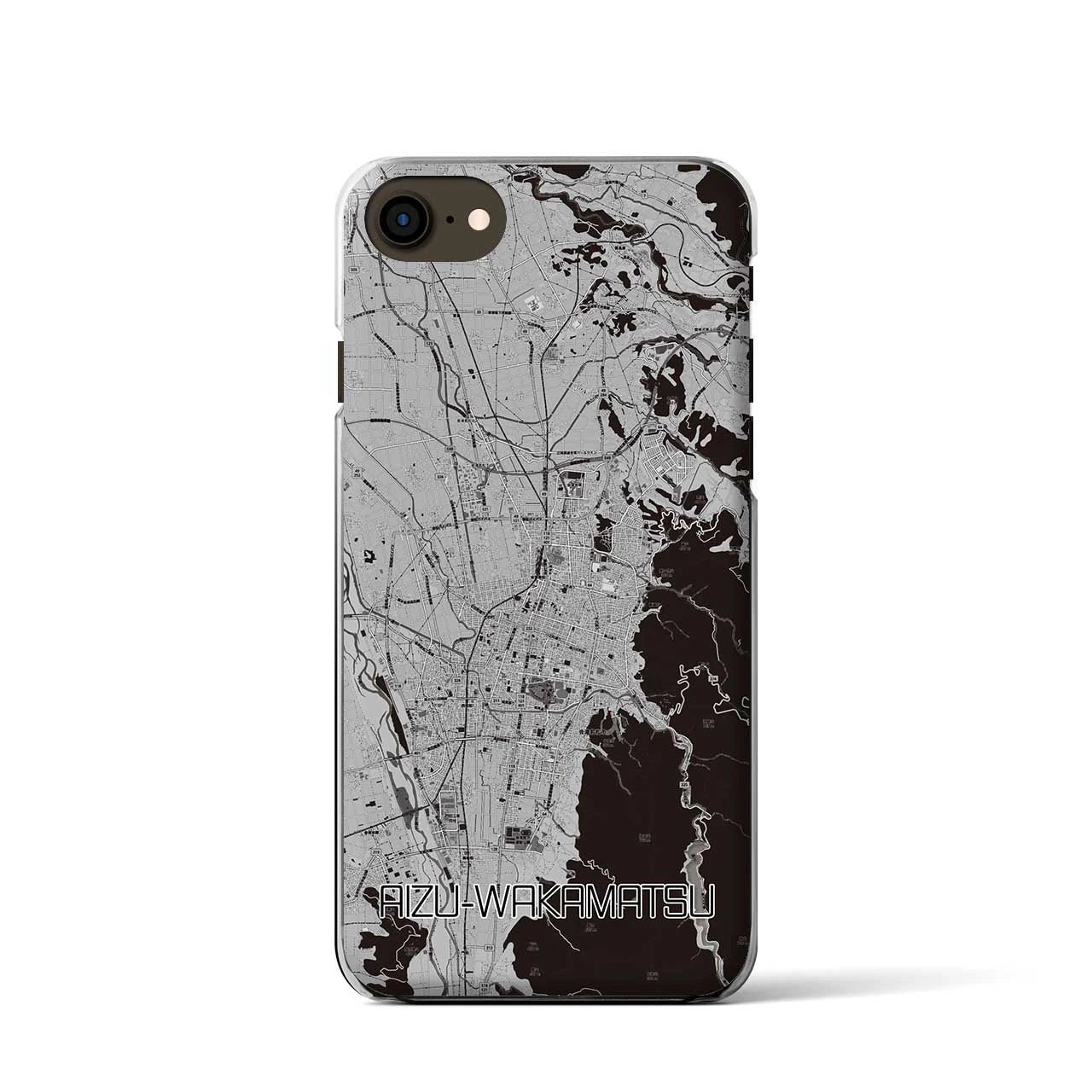 【会津若松(福島県)】地図柄iPhoneケース(クリアタイプ)