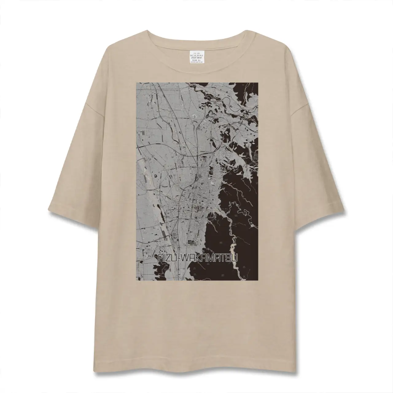 【会津若松(福島県)】地図柄ビッグシルエットTシャツ