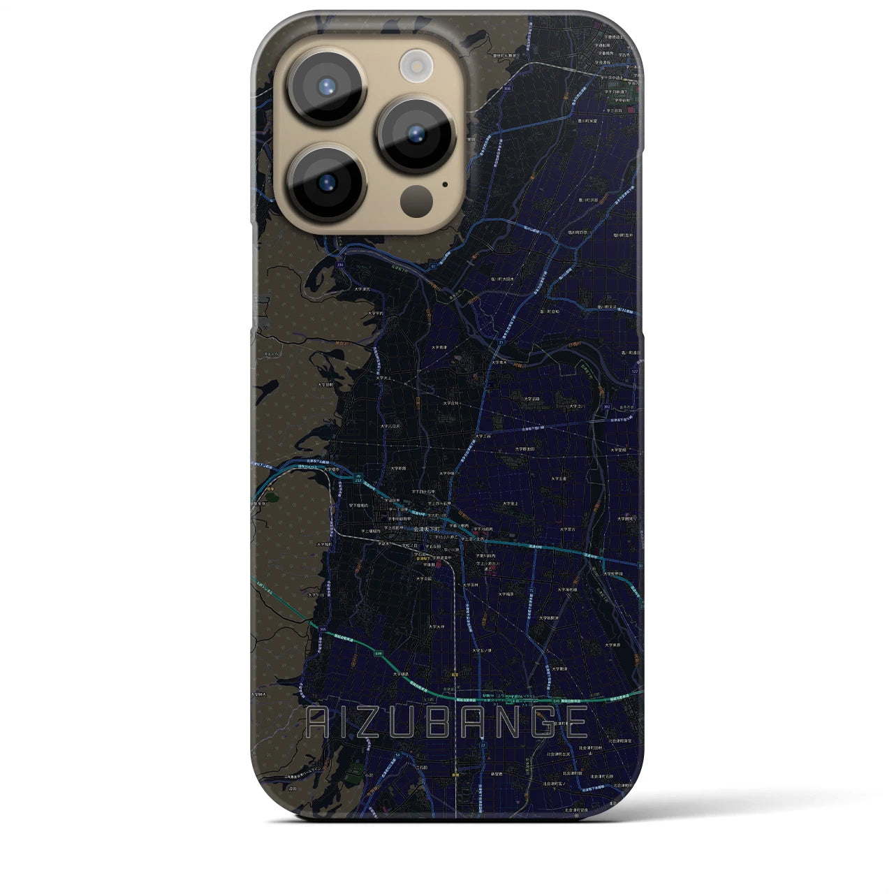 【会津坂下(福島県)】地図柄iPhoneケース(バックカバータイプ)
