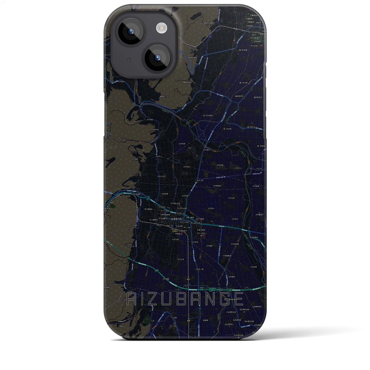 【会津坂下(福島県)】地図柄iPhoneケース(バックカバータイプ)