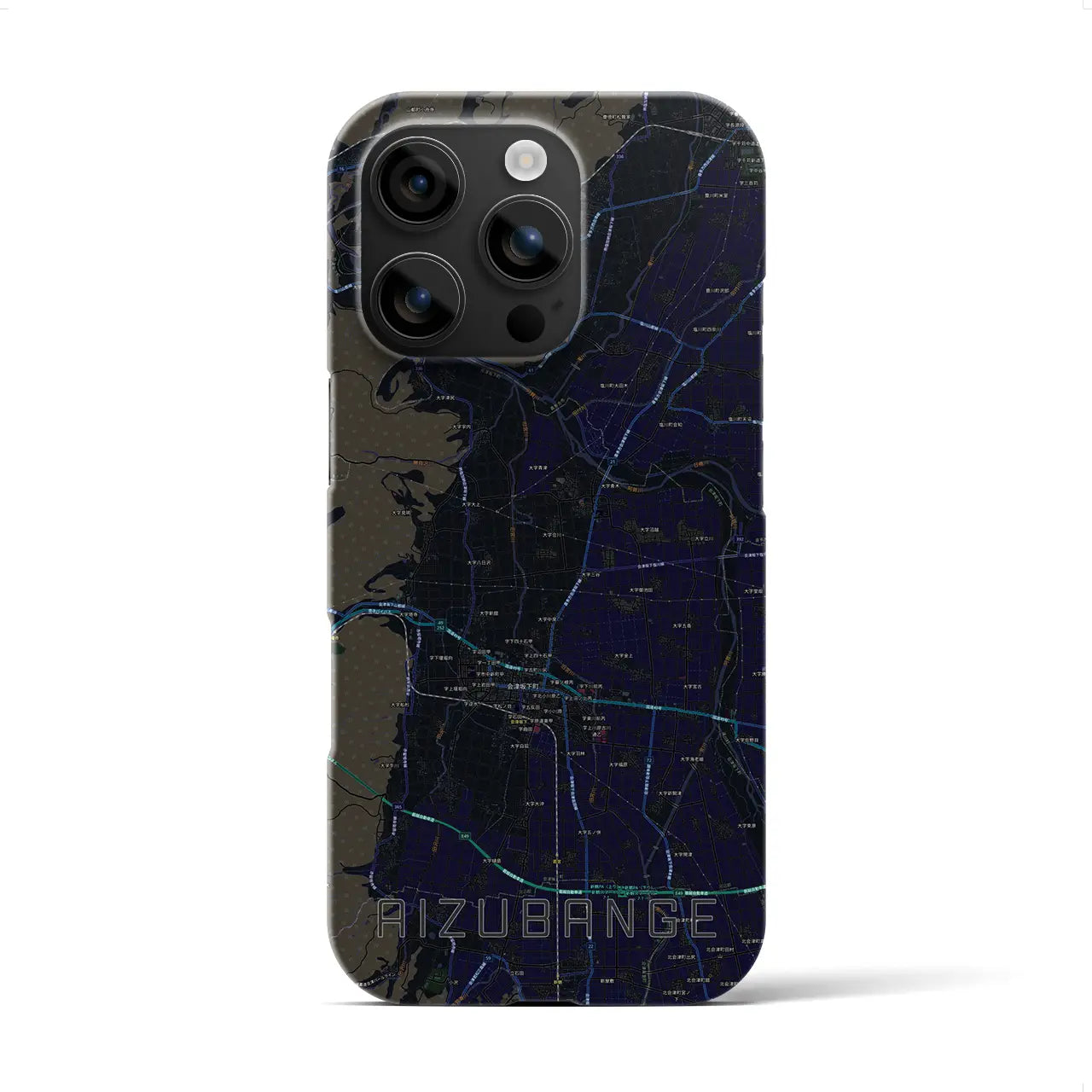 【会津坂下(福島県)】地図柄iPhoneケース(バックカバータイプ)