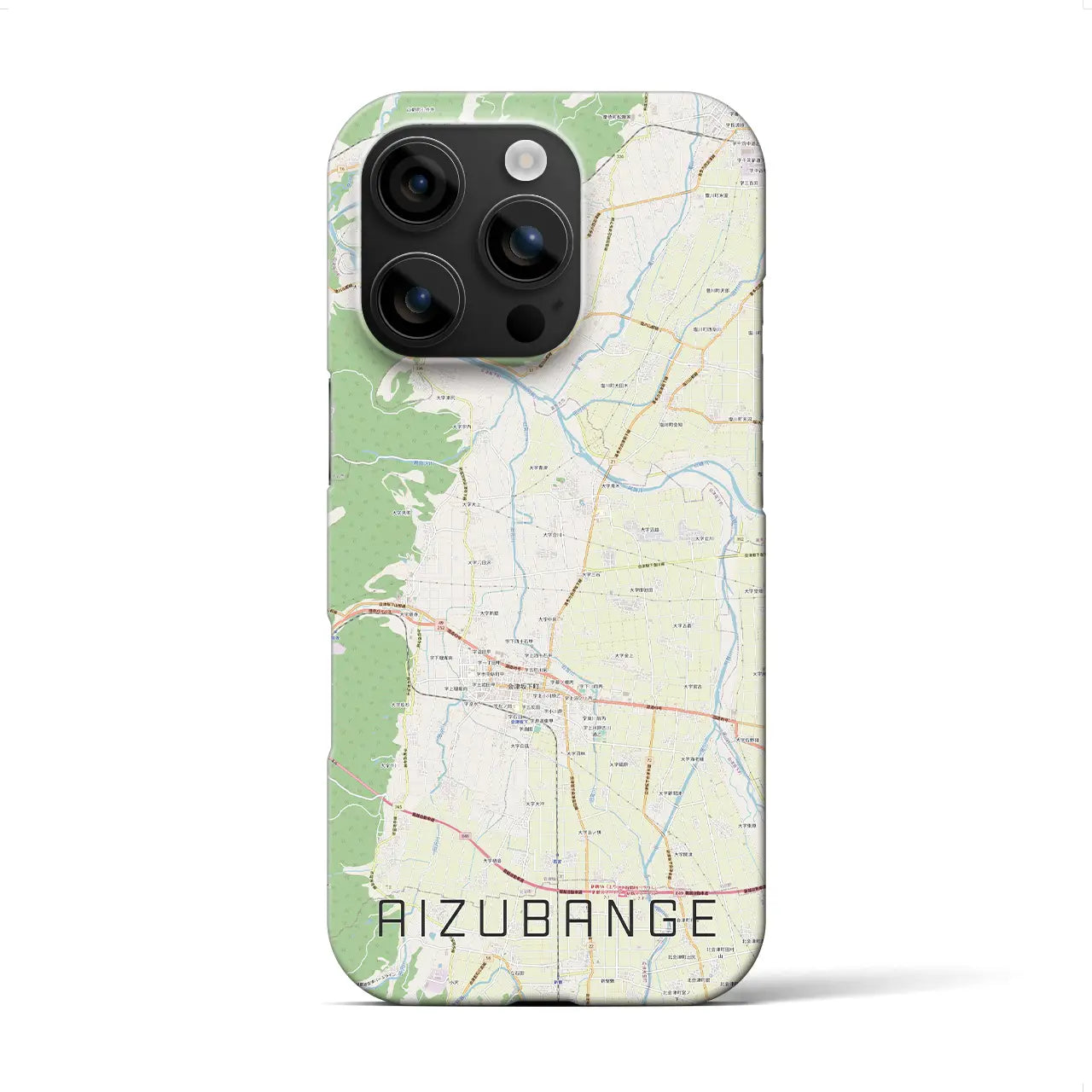 【会津坂下(福島県)】地図柄iPhoneケース(バックカバータイプ)