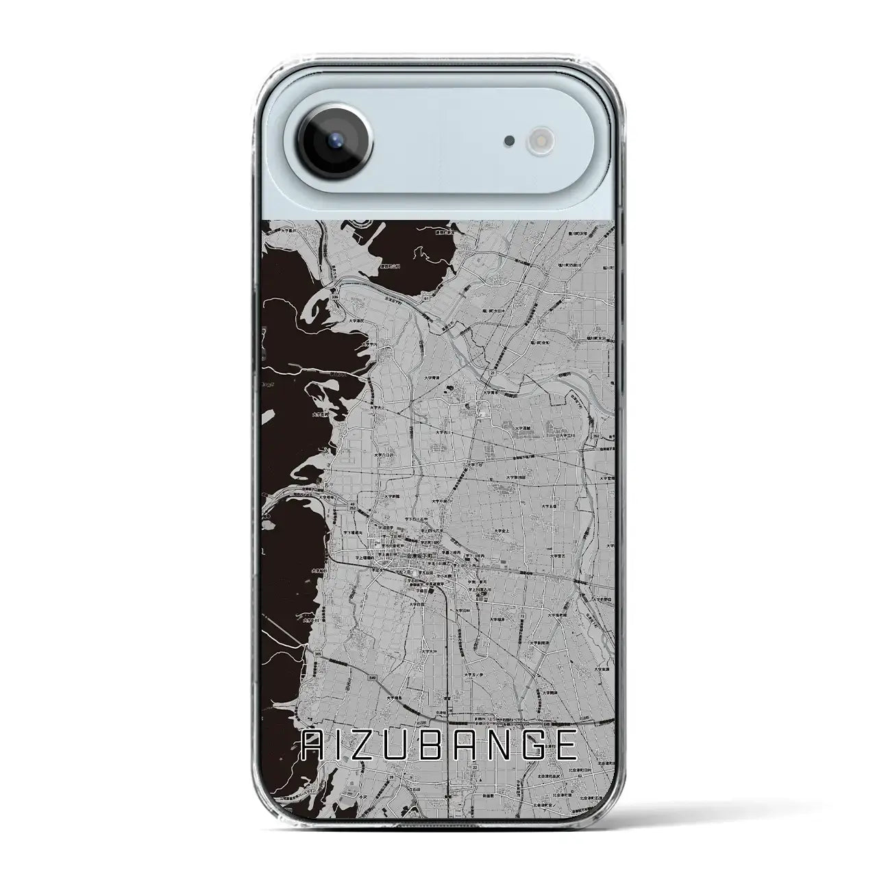 【会津坂下(福島県)】地図柄iPhoneケース(クリアタイプ)