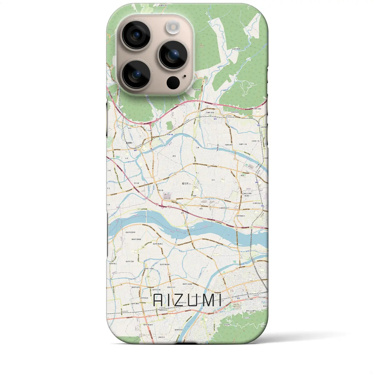 【藍住(徳島県)】地図柄iPhoneケース(バックカバータイプ)