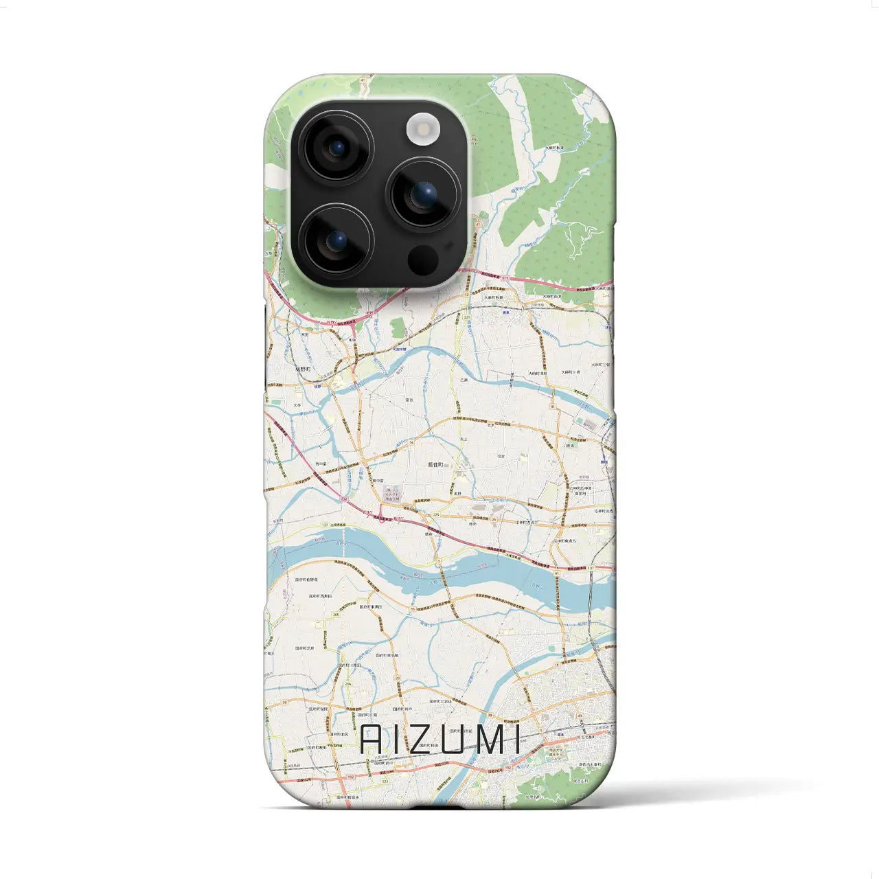 【藍住(徳島県)】地図柄iPhoneケース(バックカバータイプ)