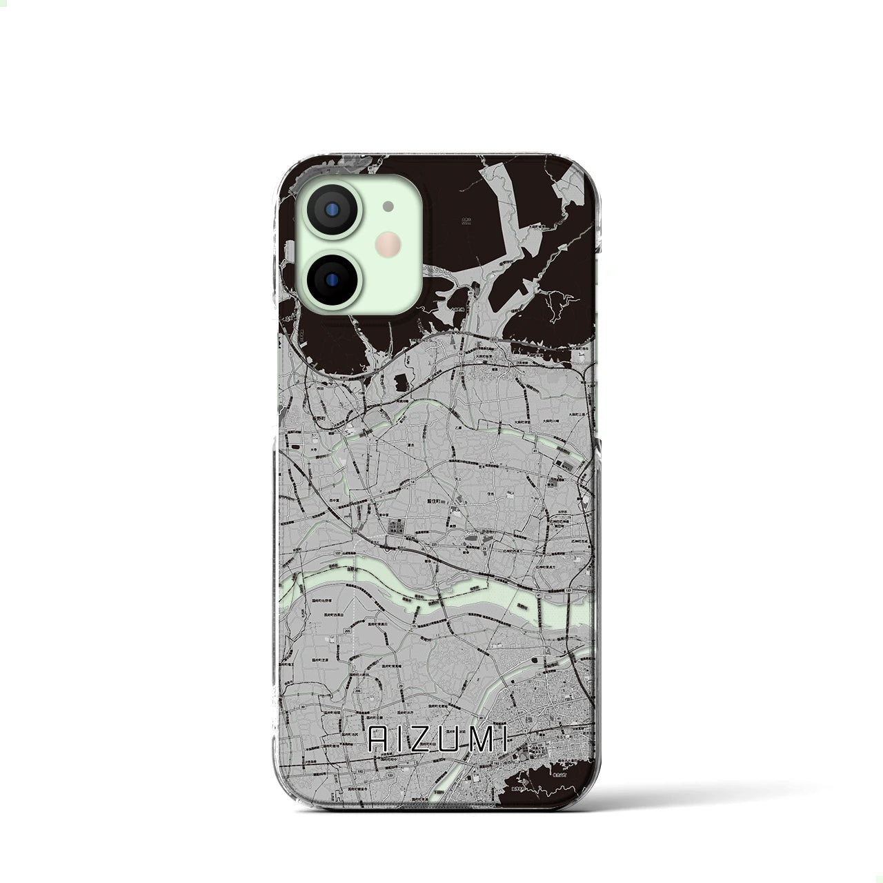 【藍住(徳島県)】地図柄iPhoneケース(クリアタイプ)