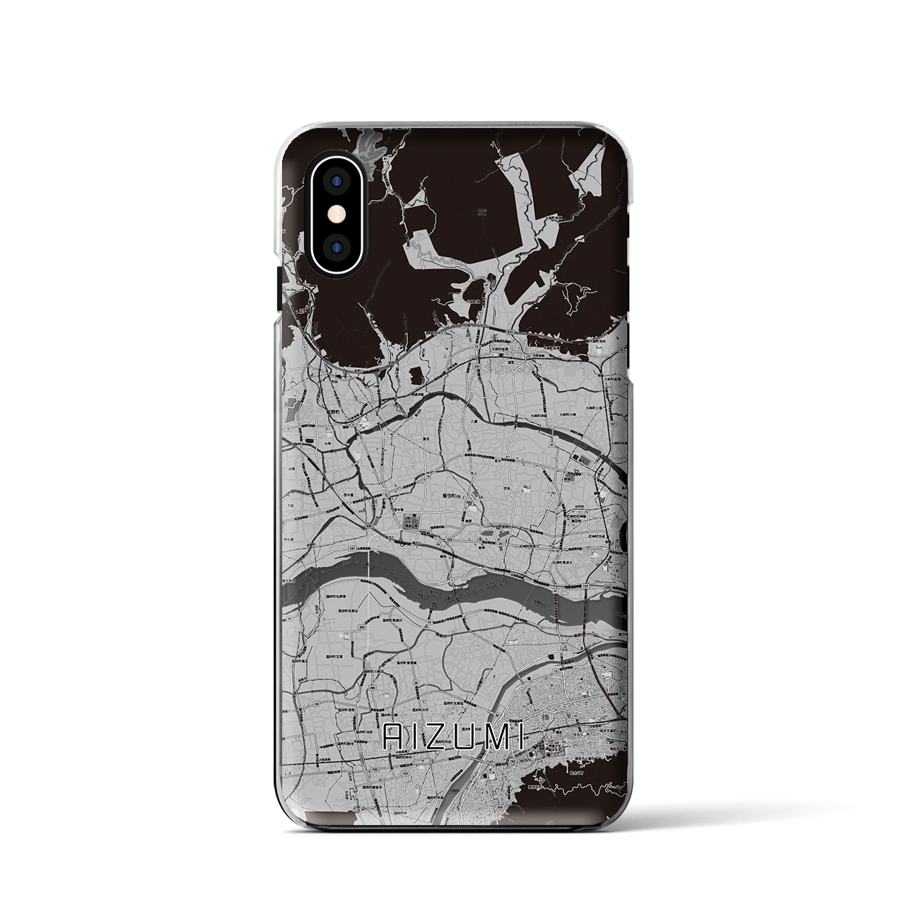 【藍住(徳島県)】地図柄iPhoneケース(クリアタイプ)