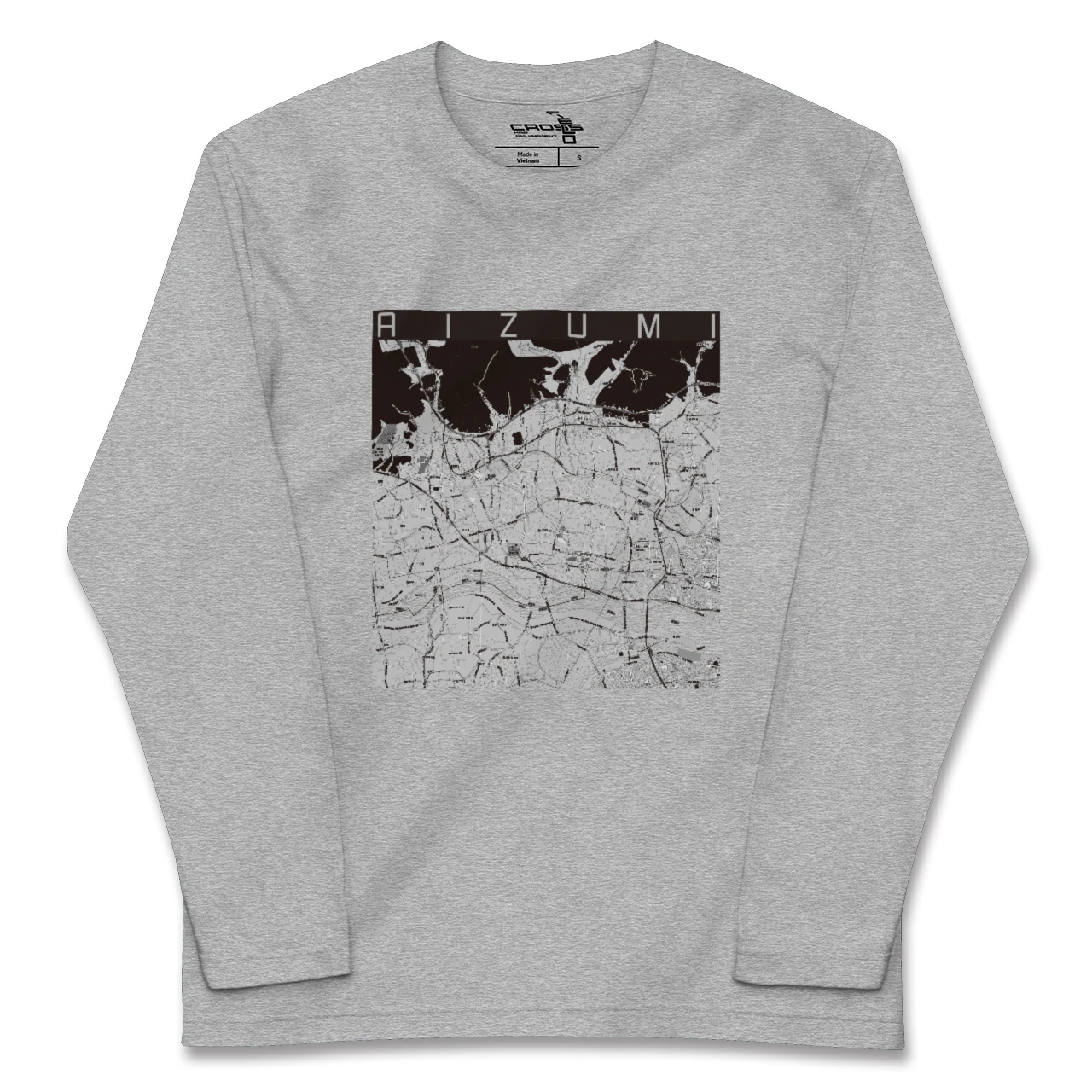 【藍住(徳島県)】地図柄ロングスリーブTシャツ