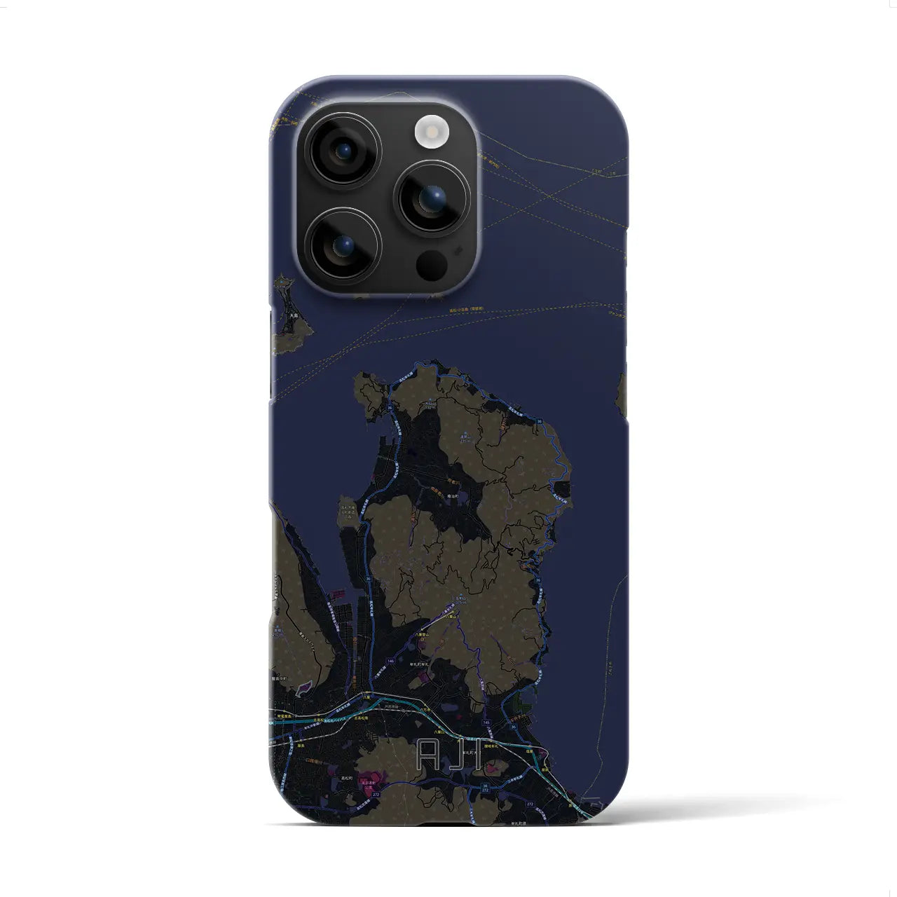 【庵治(香川県)】地図柄iPhoneケース(バックカバータイプ)