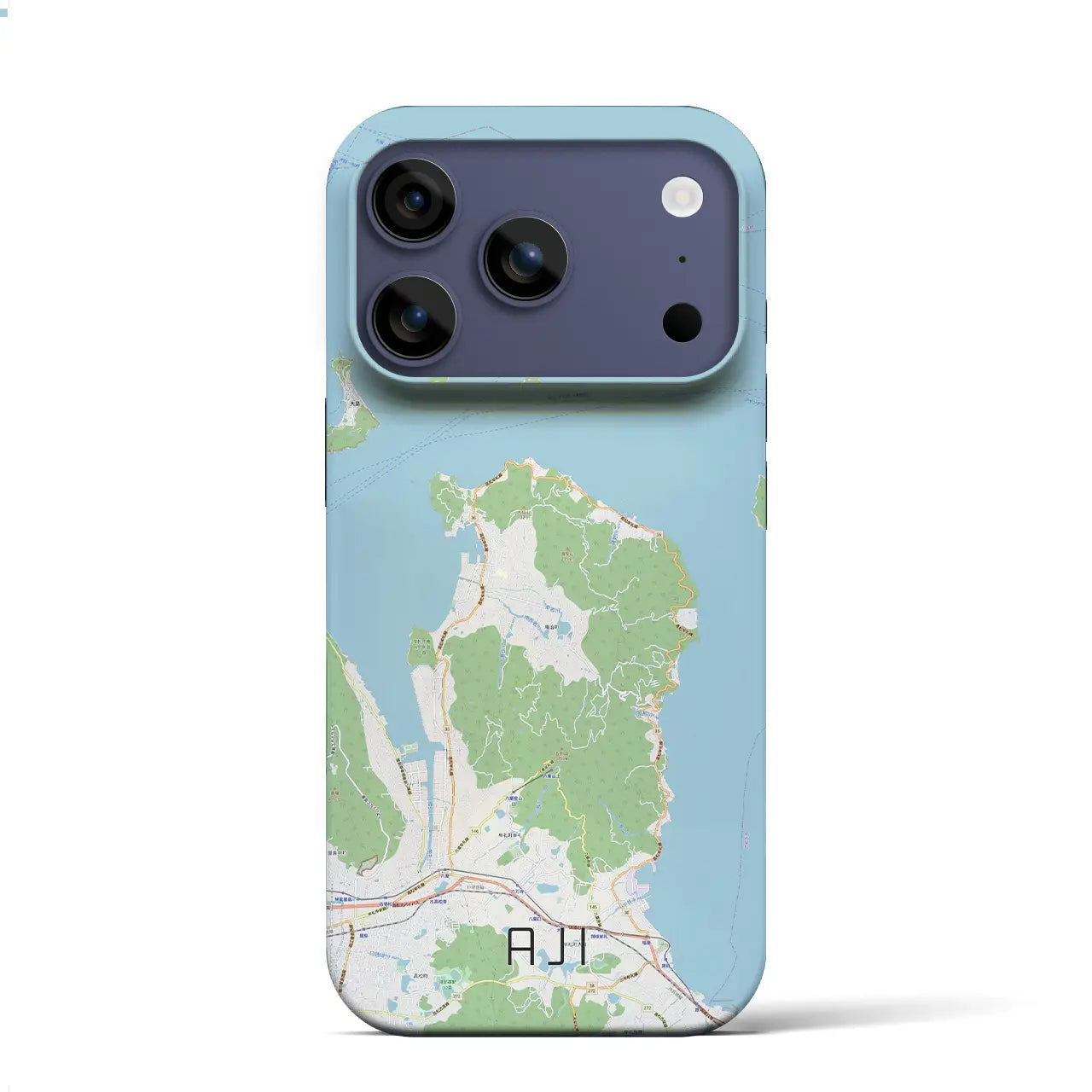 【庵治(香川県)】地図柄iPhoneケース(バックカバータイプ)