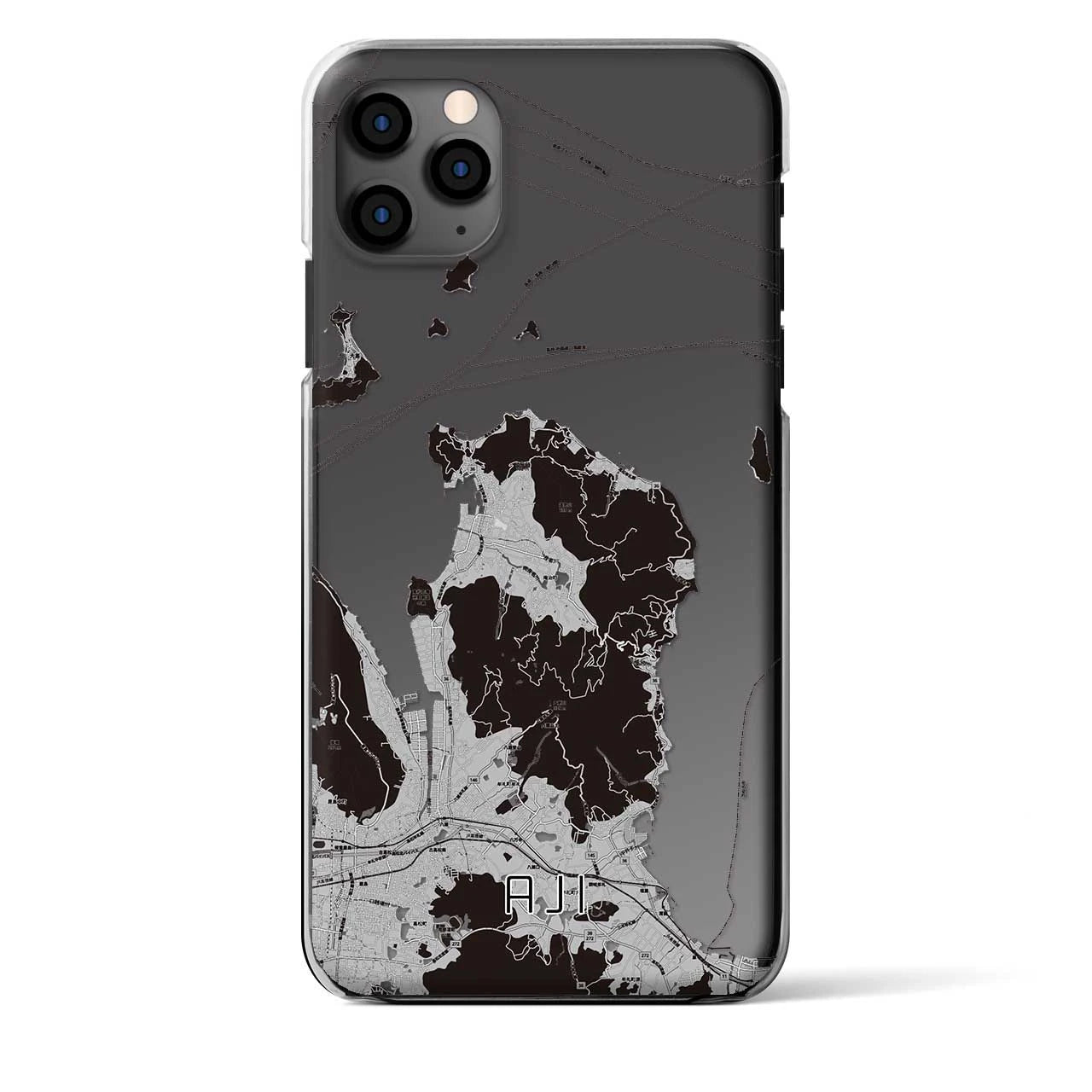 【庵治(香川県)】地図柄iPhoneケース(クリアタイプ)