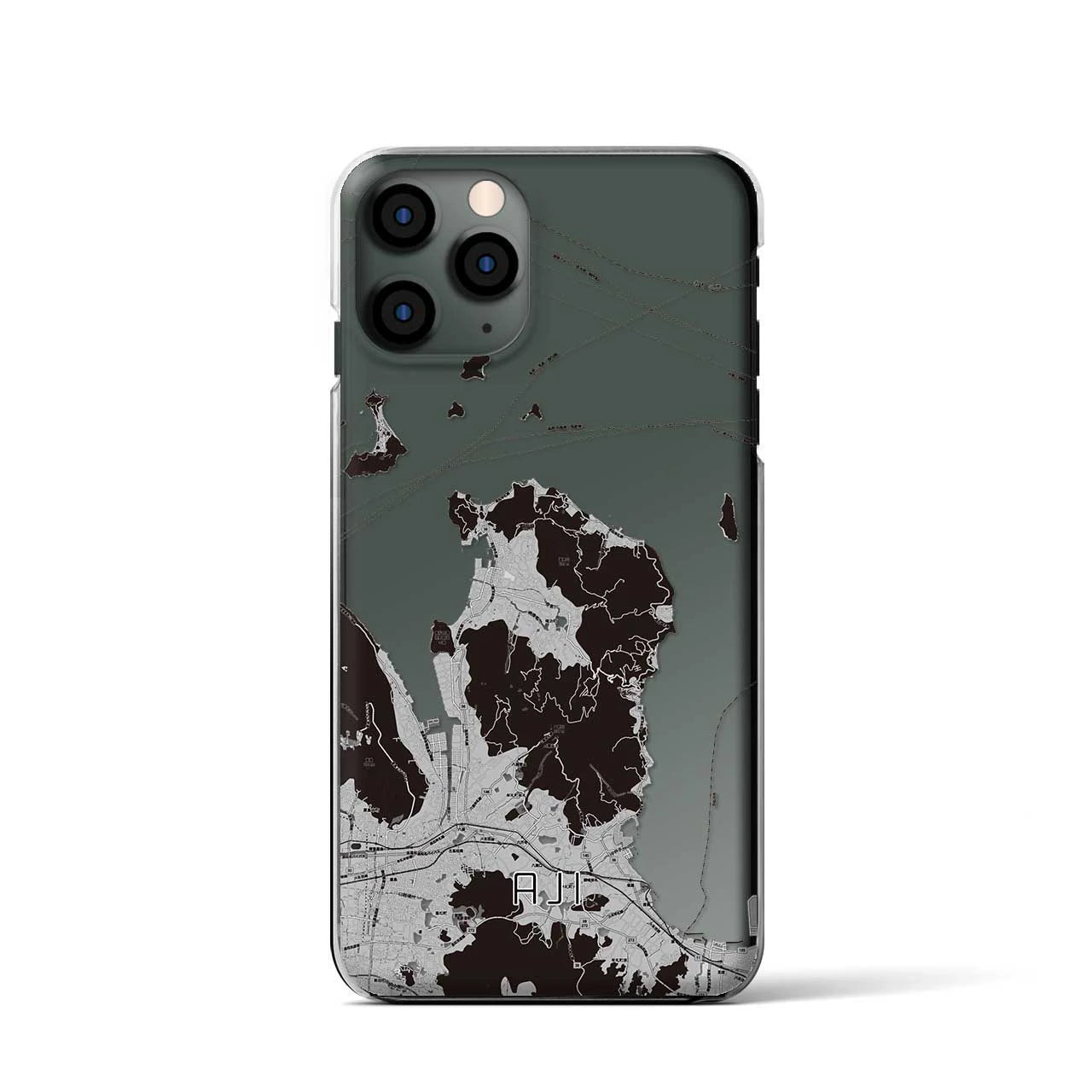 【庵治(香川県)】地図柄iPhoneケース(クリアタイプ)