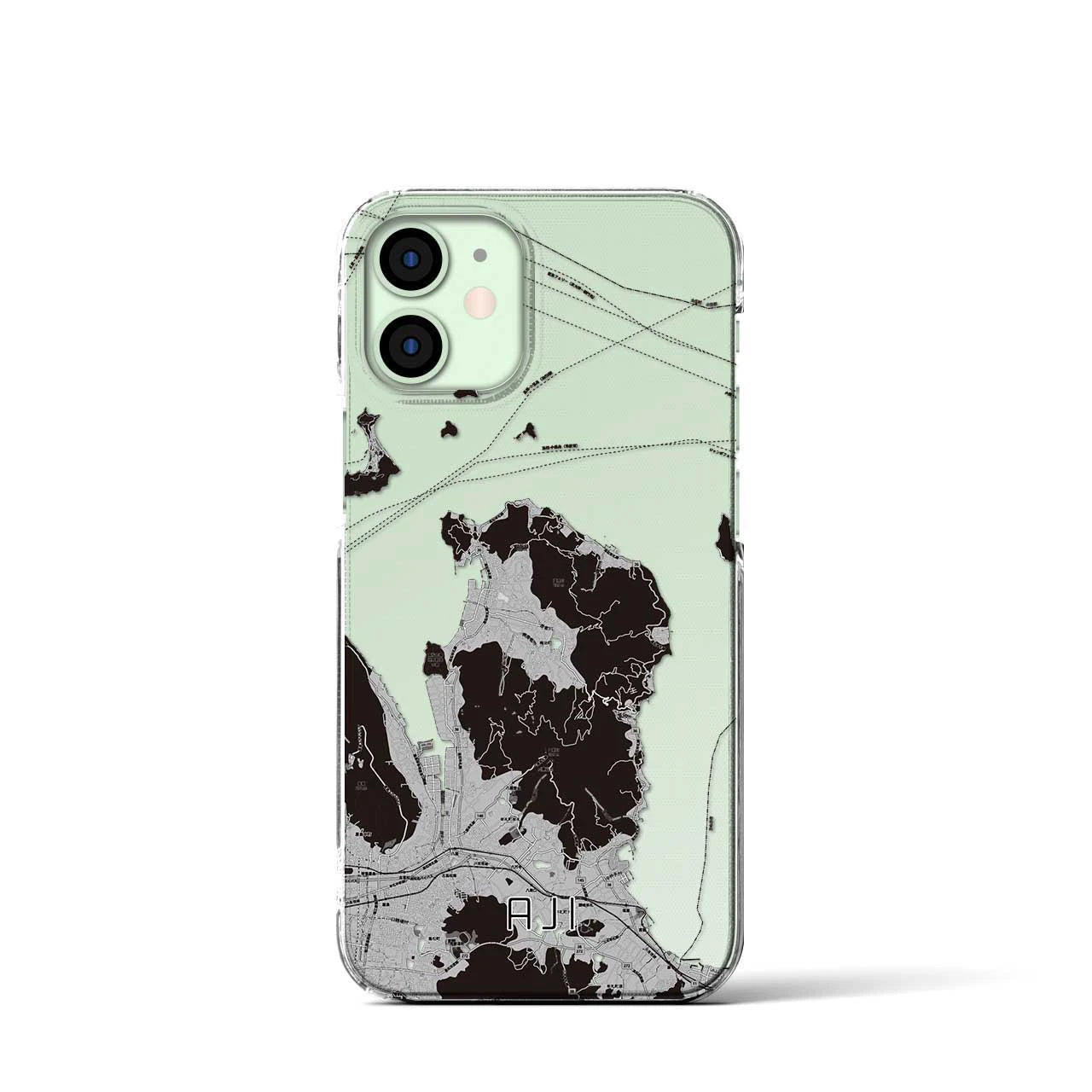 【庵治(香川県)】地図柄iPhoneケース(クリアタイプ)