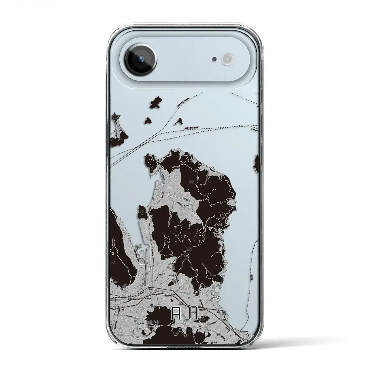 【庵治(香川県)】地図柄iPhoneケース(クリアタイプ)