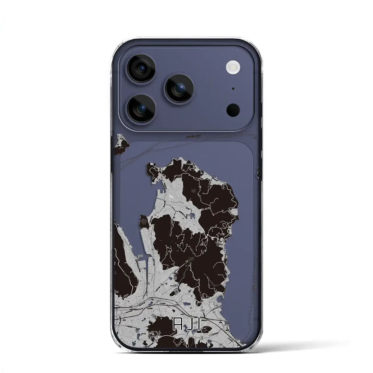 【庵治(香川県)】地図柄iPhoneケース(クリアタイプ)