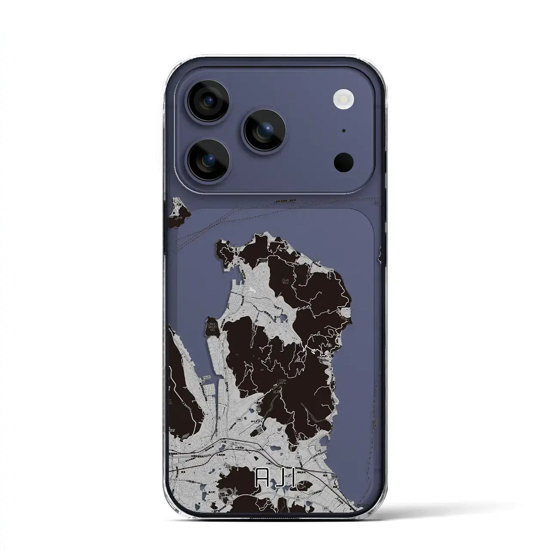 【庵治(香川県)】地図柄iPhoneケース(クリアタイプ)