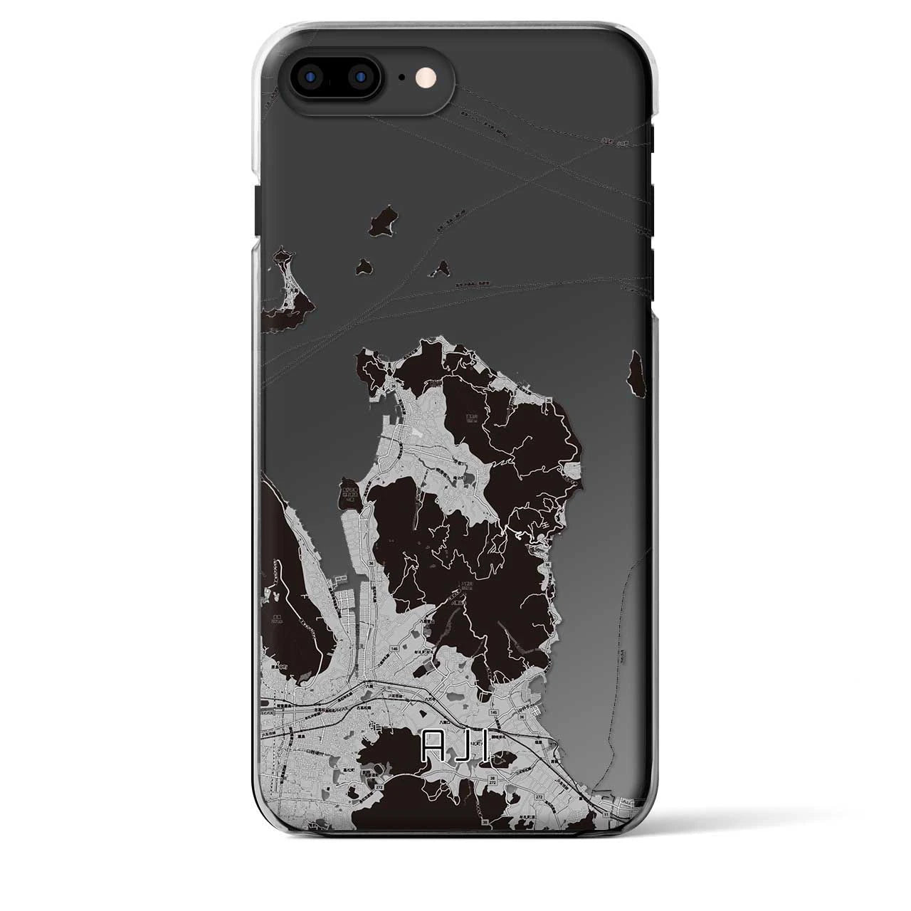 【庵治(香川県)】地図柄iPhoneケース(クリアタイプ)