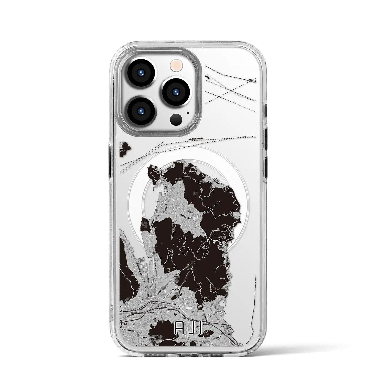 【庵治(香川県)】地図柄iPhoneケース(MagSafeタイプ)