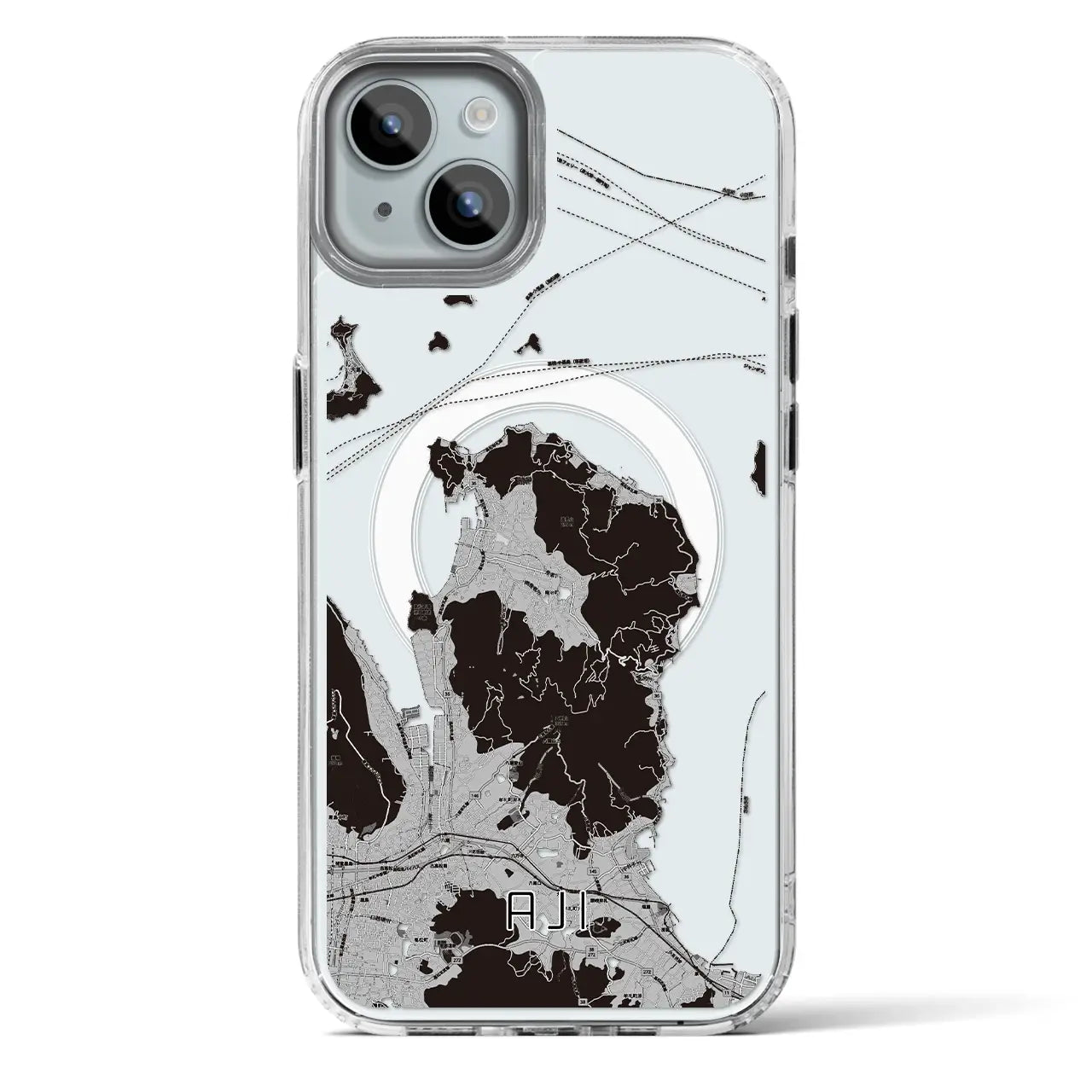 【庵治(香川県)】地図柄iPhoneケース(MagSafeタイプ)