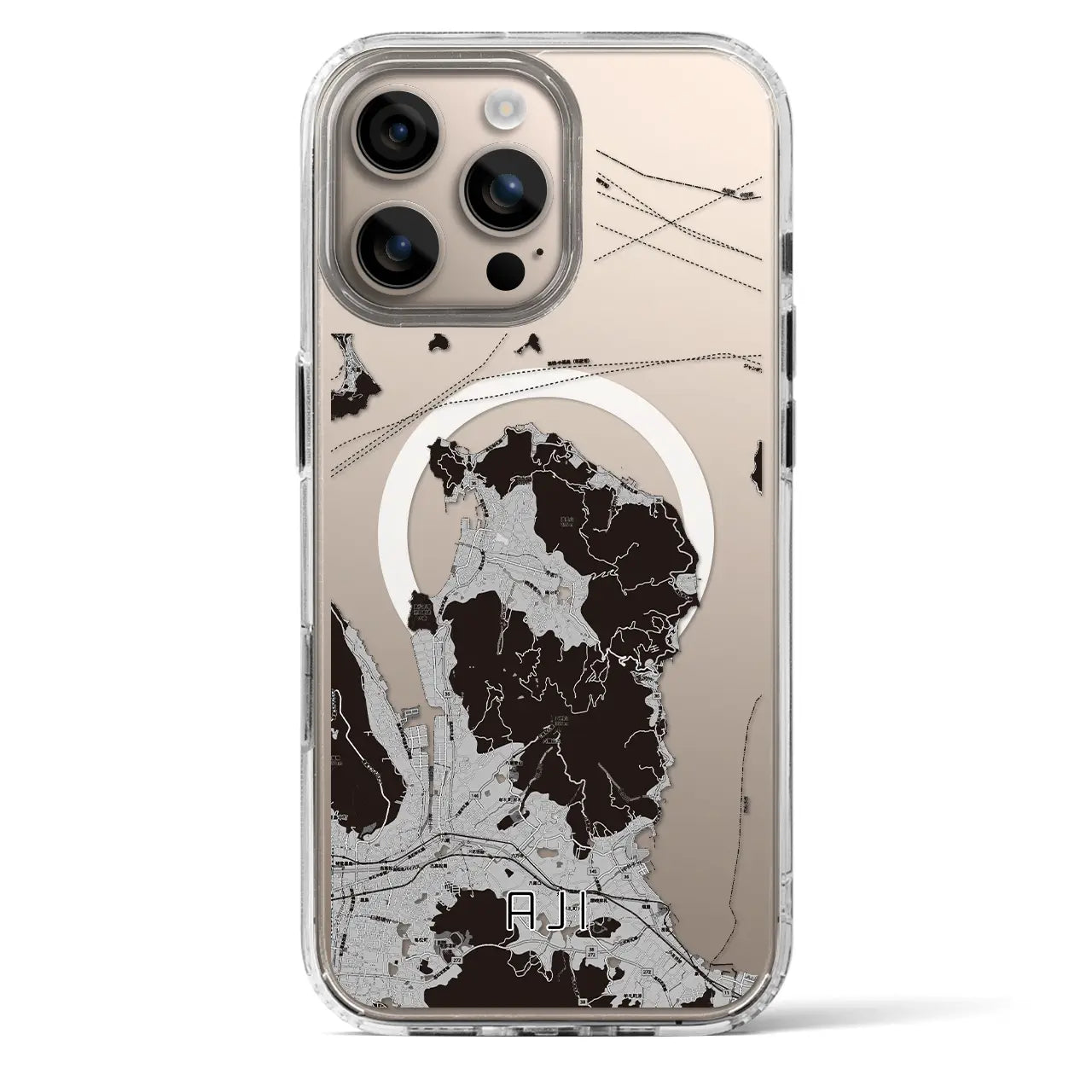 【庵治(香川県)】地図柄iPhoneケース(MagSafeタイプ)