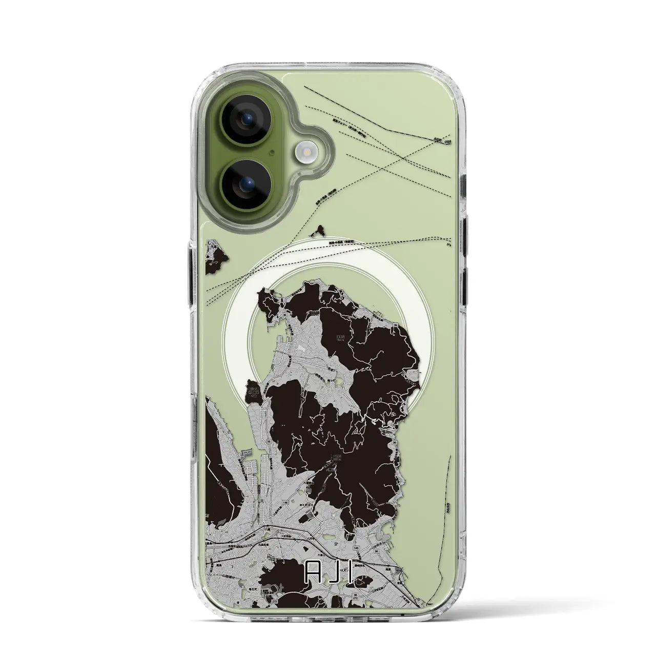 【庵治(香川県)】地図柄iPhoneケース(MagSafeタイプ)