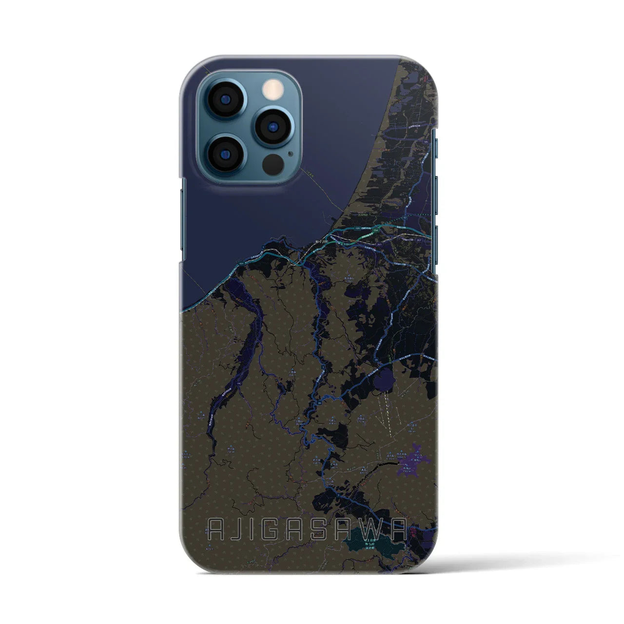 【鰺ヶ沢(青森県)】地図柄iPhoneケース(バックカバータイプ)