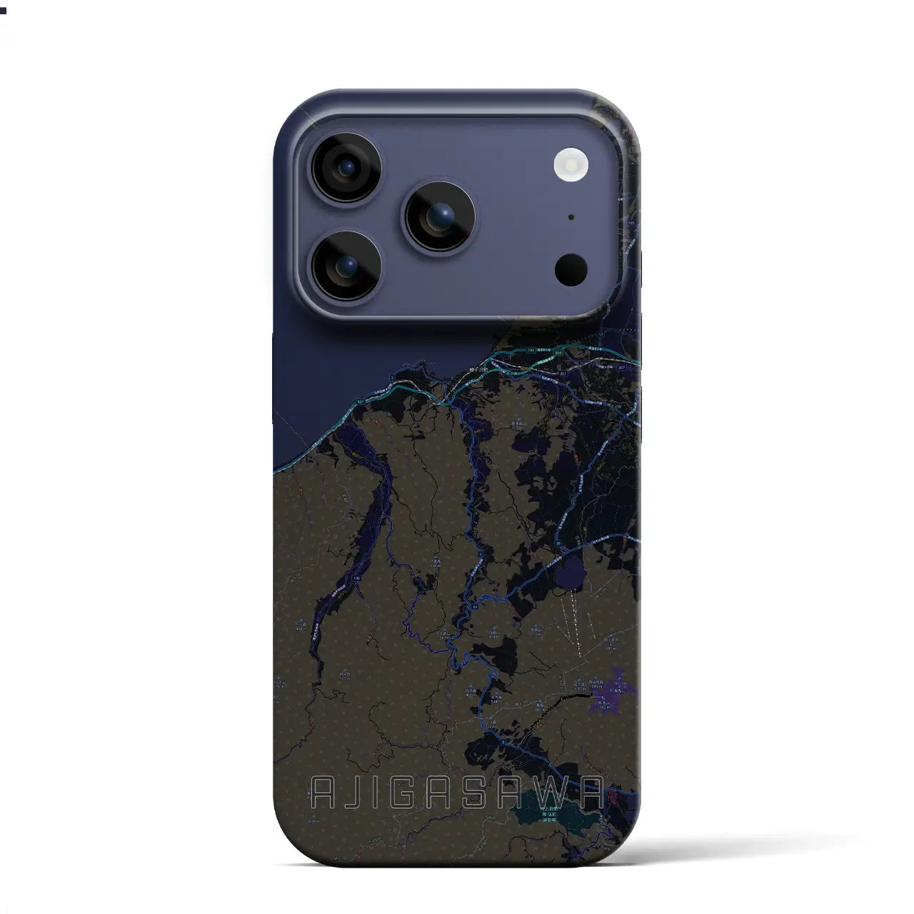 【鰺ヶ沢(青森県)】地図柄iPhoneケース(バックカバータイプ)