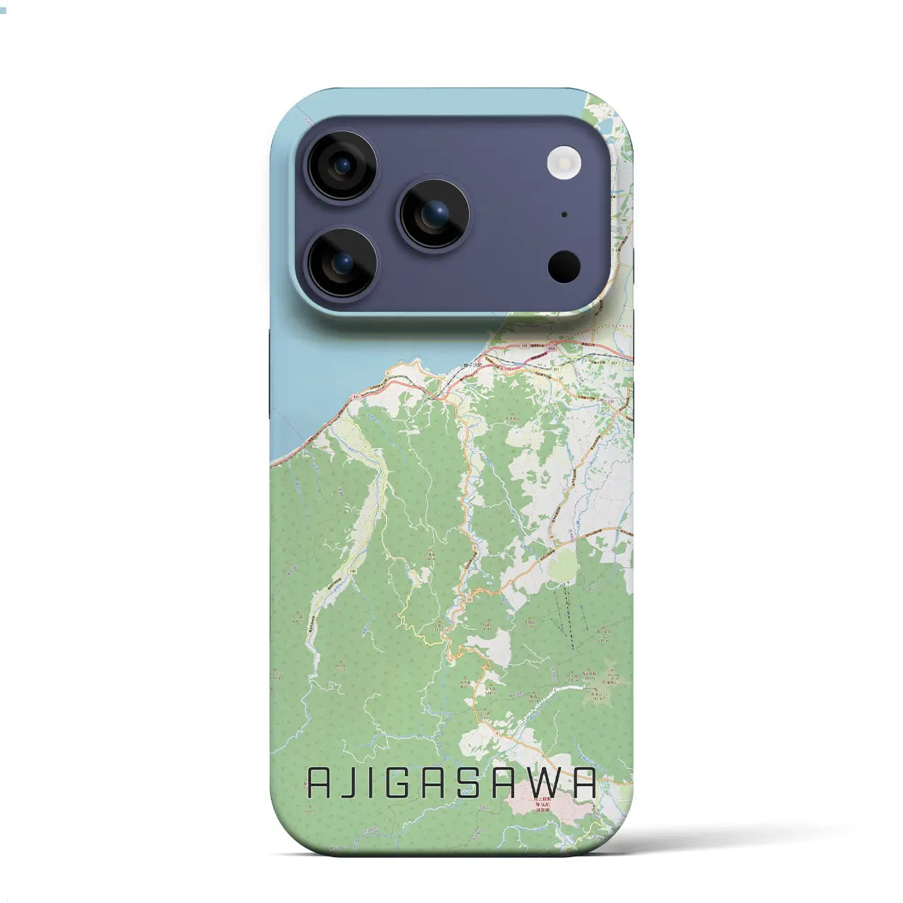 【鰺ヶ沢(青森県)】地図柄iPhoneケース(バックカバータイプ)