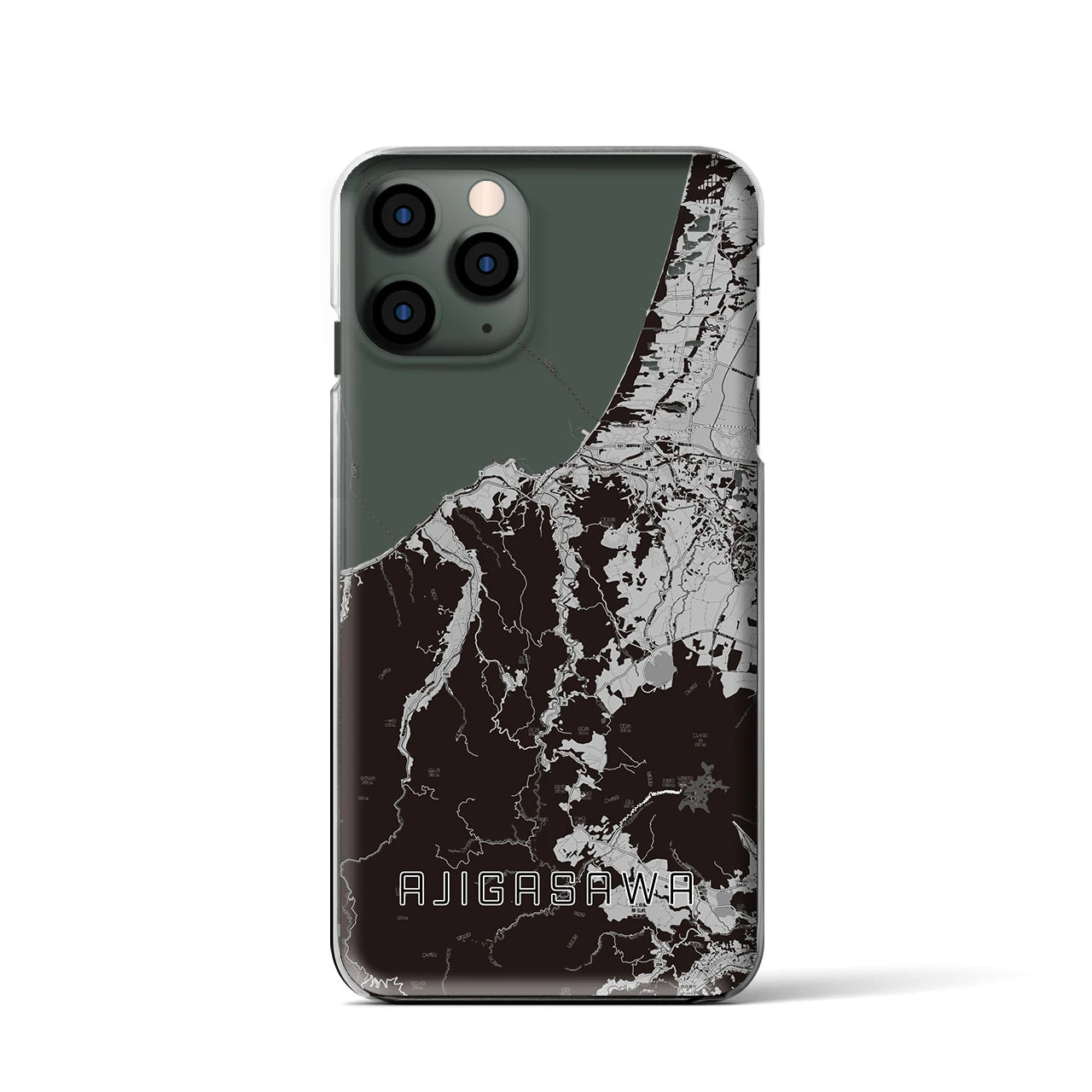 【鰺ヶ沢(青森県)】地図柄iPhoneケース(クリアタイプ)