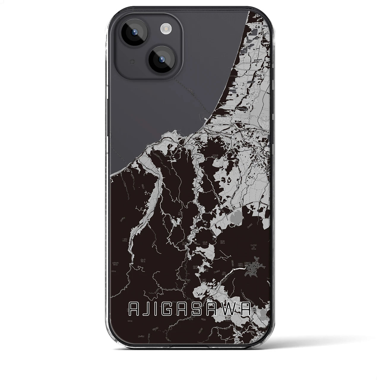 【鰺ヶ沢(青森県)】地図柄iPhoneケース(クリアタイプ)