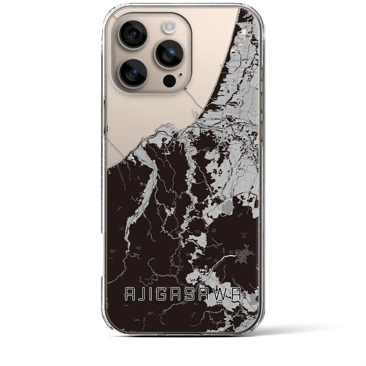 【鰺ヶ沢(青森県)】地図柄iPhoneケース(クリアタイプ)