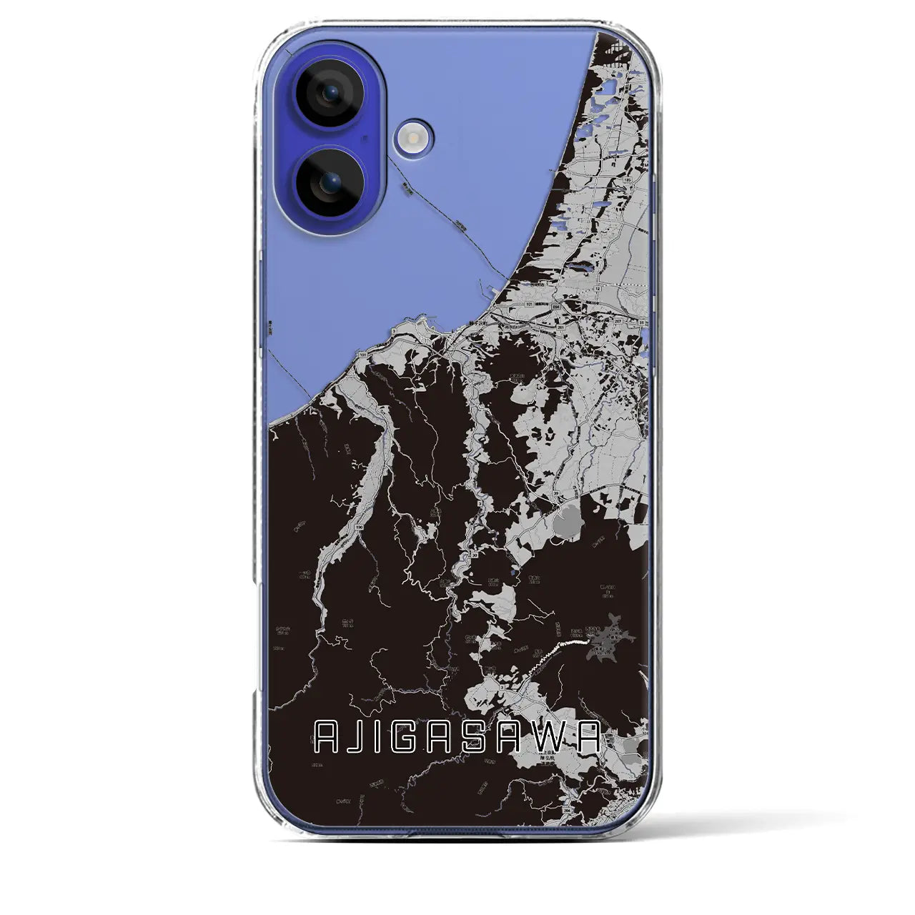 【鰺ヶ沢(青森県)】地図柄iPhoneケース(クリアタイプ)