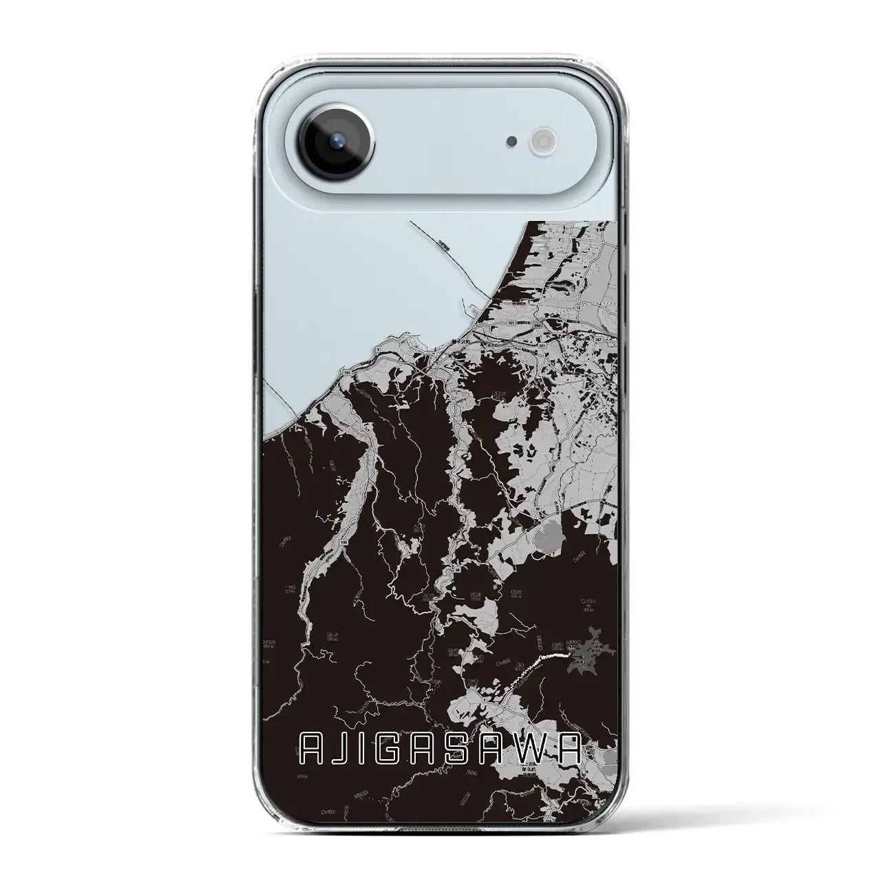 【鰺ヶ沢(青森県)】地図柄iPhoneケース(クリアタイプ)