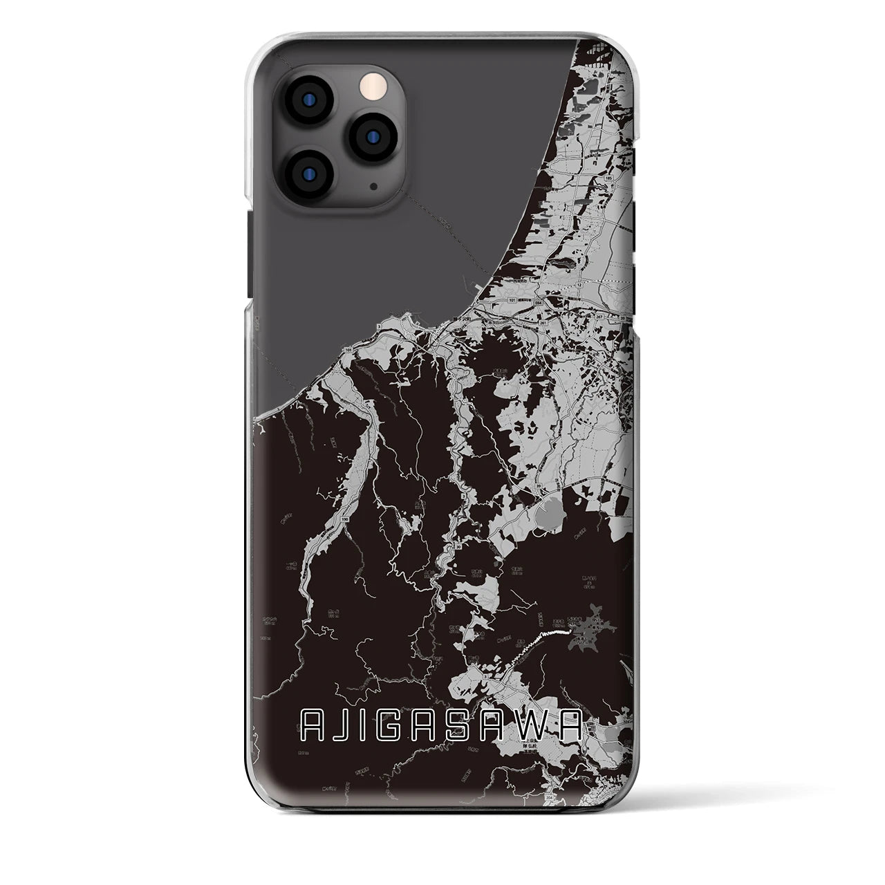 【鰺ヶ沢(青森県)】地図柄iPhoneケース(クリアタイプ)