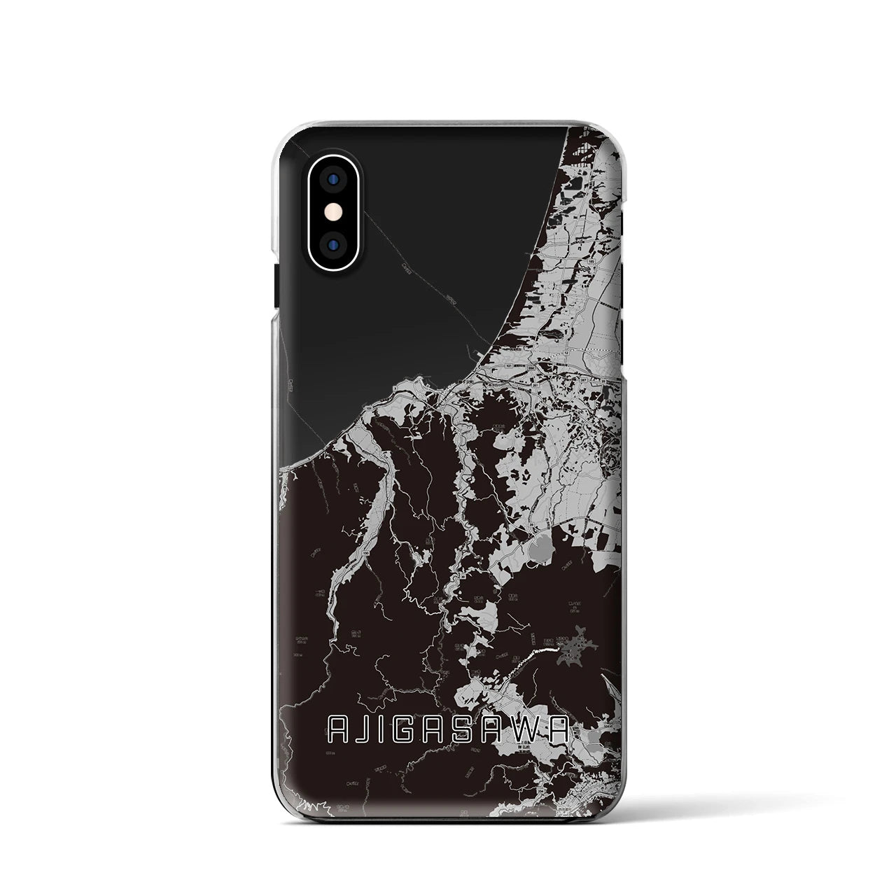 【鰺ヶ沢(青森県)】地図柄iPhoneケース(クリアタイプ)