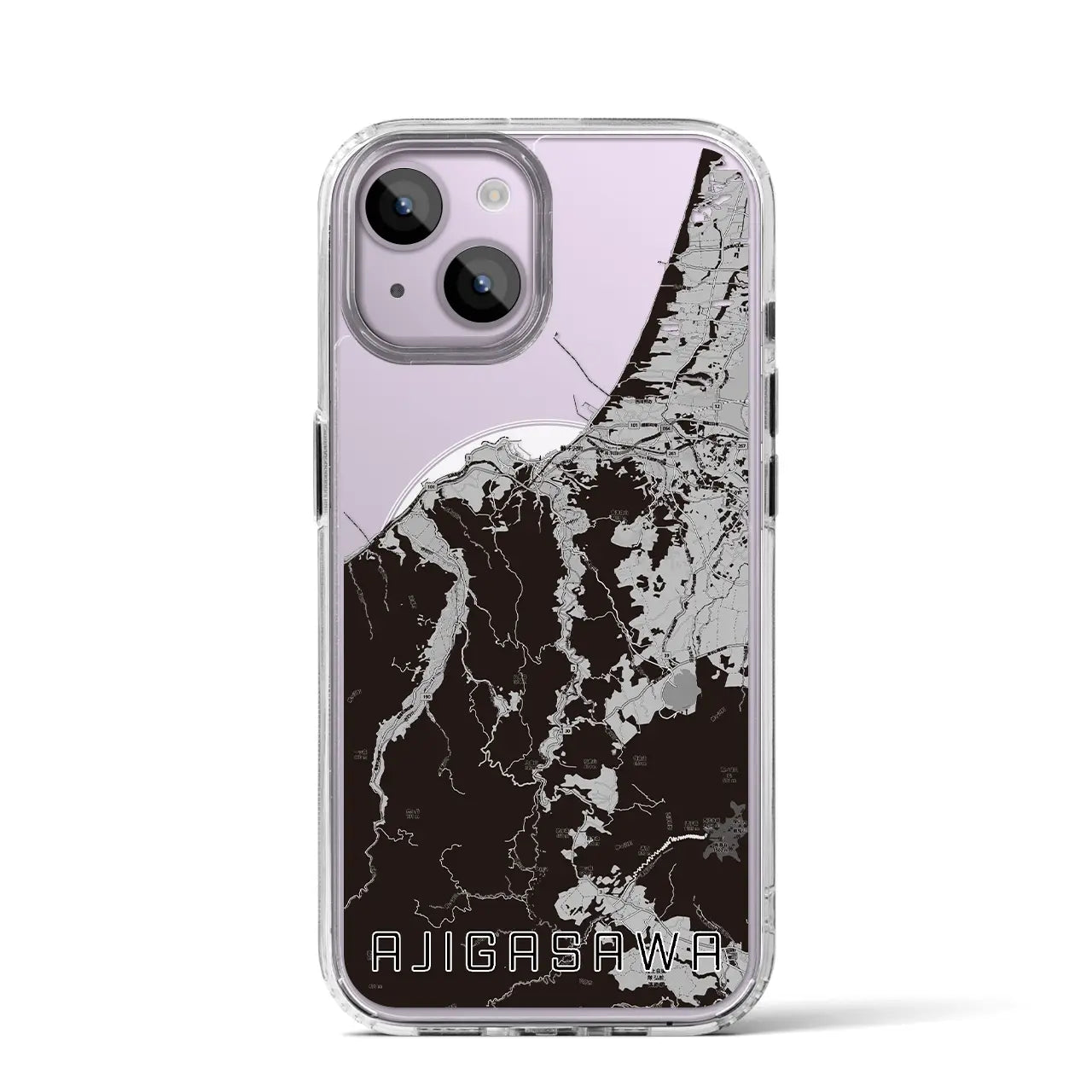 【鰺ヶ沢(青森県)】地図柄iPhoneケース(MagSafeタイプ)