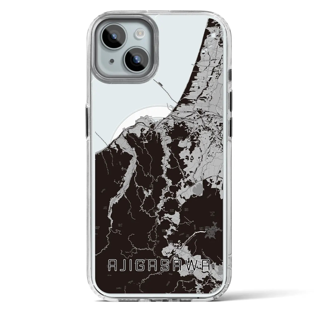 【鰺ヶ沢(青森県)】地図柄iPhoneケース(MagSafeタイプ)