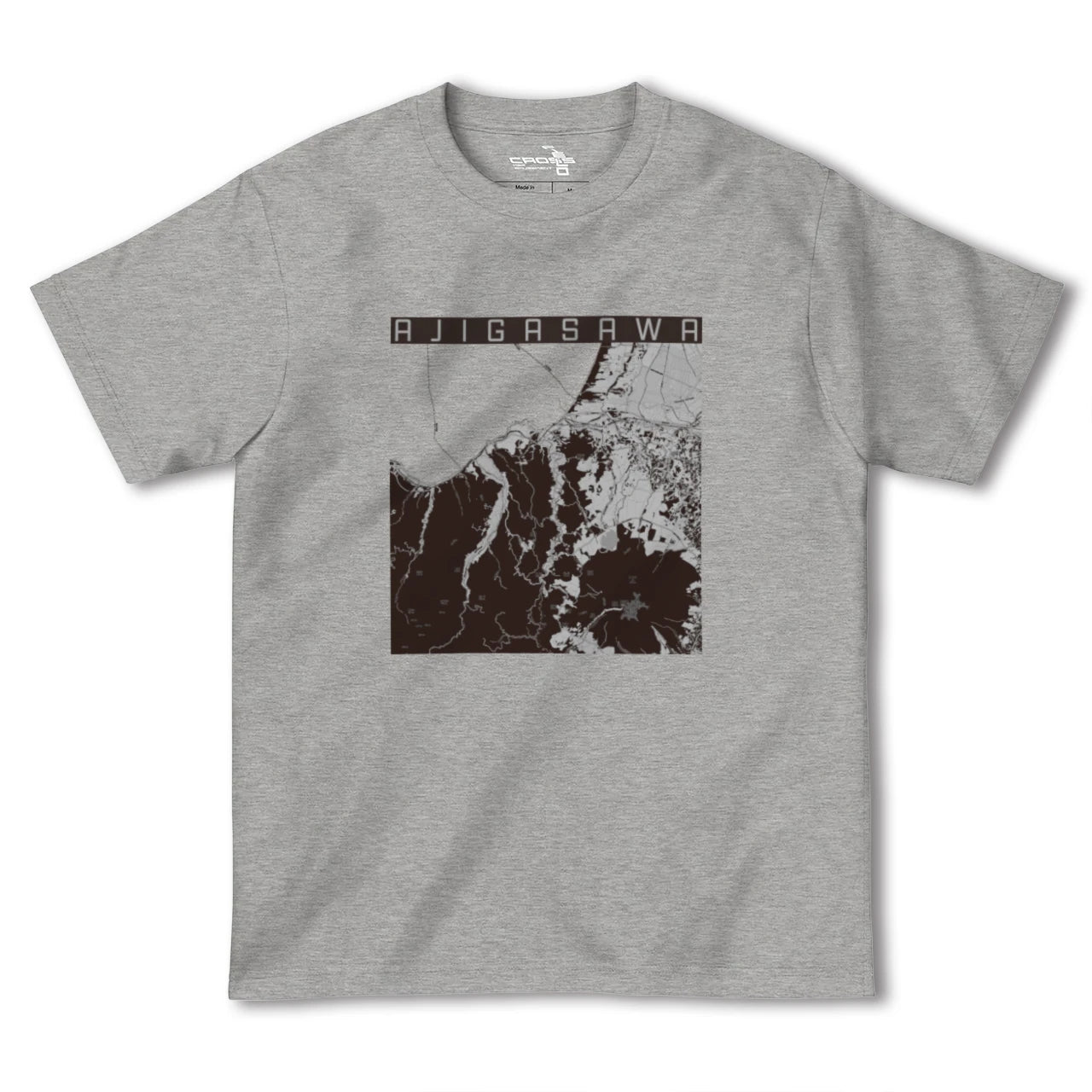 【鰺ヶ沢(青森県)】地図柄ヘビーウェイトTシャツ