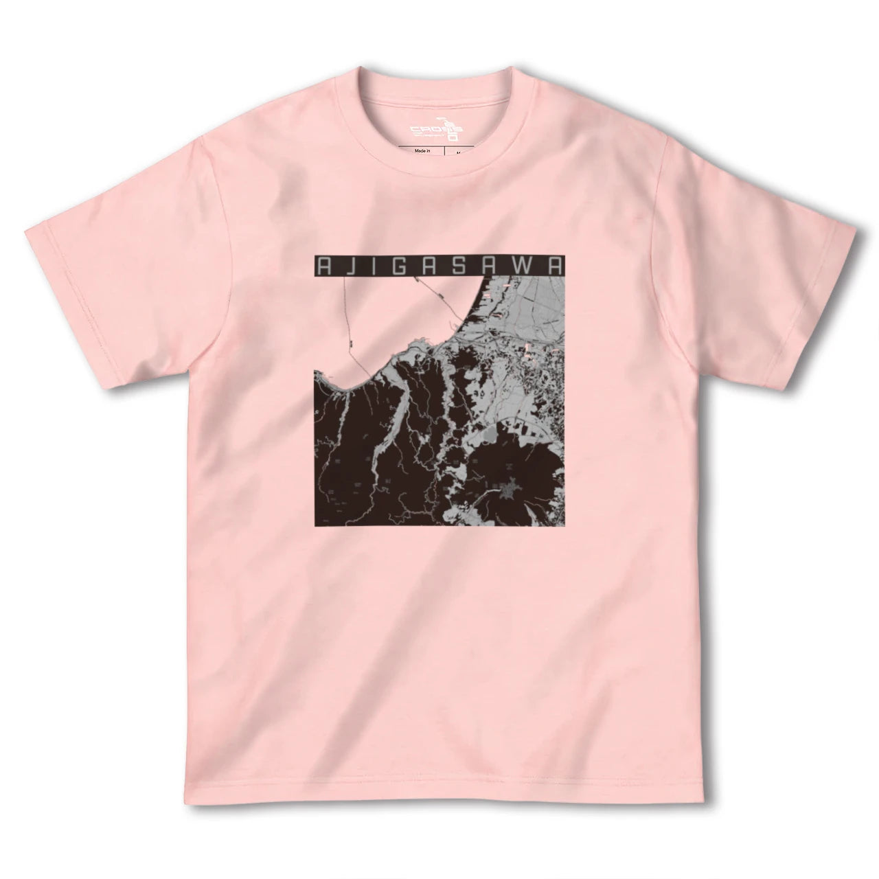 【鰺ヶ沢(青森県)】地図柄ヘビーウェイトTシャツ