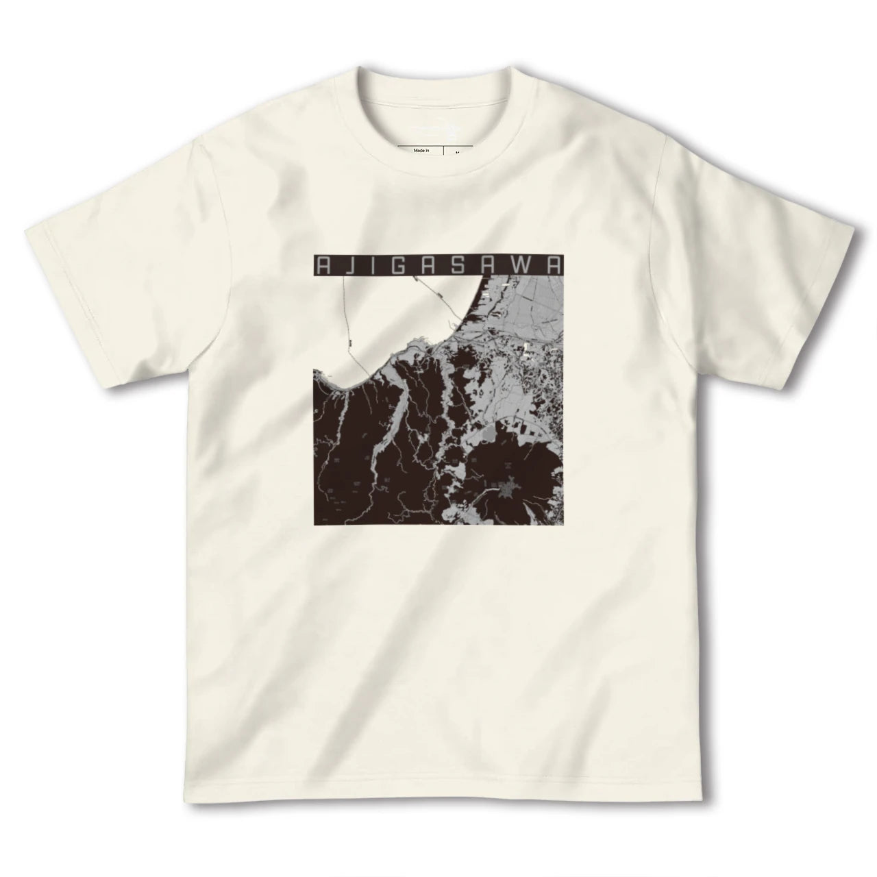 【鰺ヶ沢(青森県)】地図柄ヘビーウェイトTシャツ