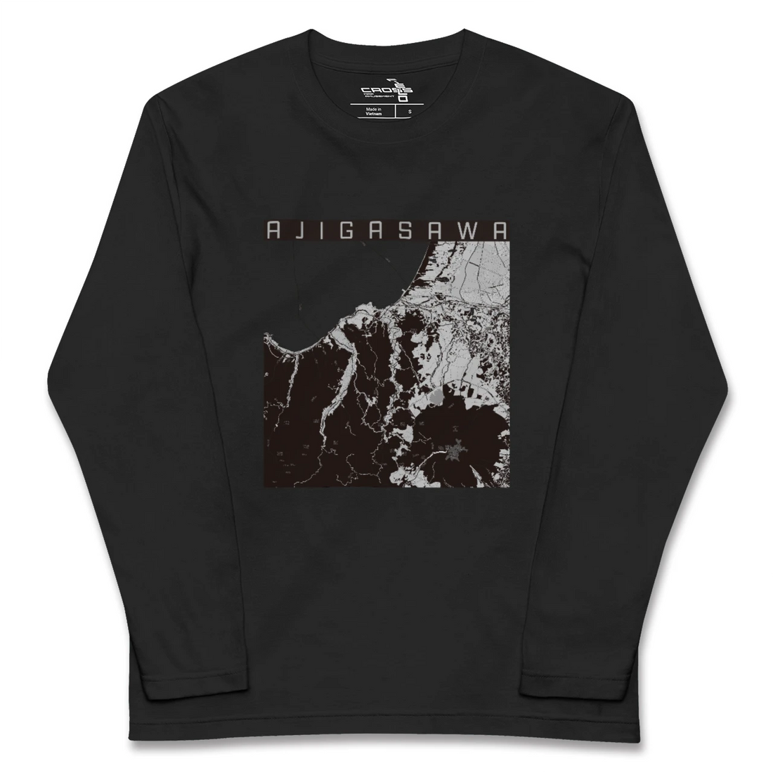 【鰺ヶ沢(青森県)】地図柄ロングスリーブTシャツ